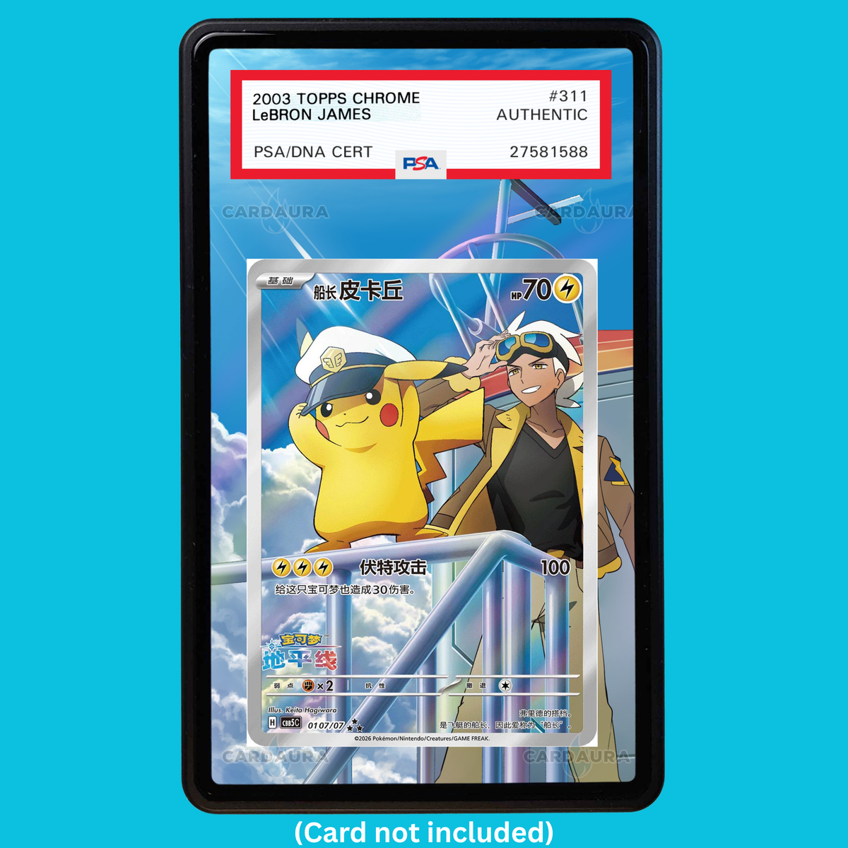 Captain Pikachu 0107/07 (Graded) Display Case (Pre-Order)