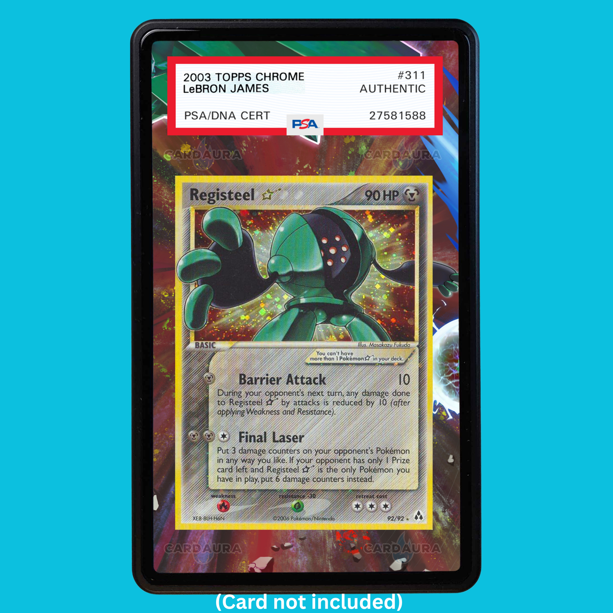 Registeel Gold Star 92 Pokemon Deoxys (Graded) Display Case