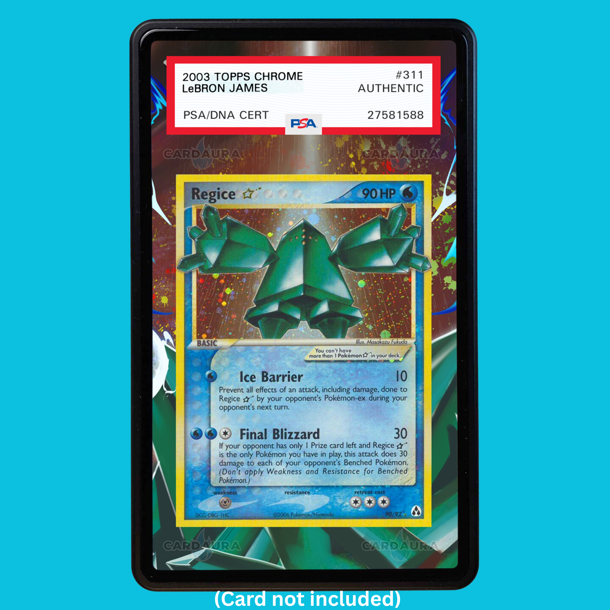 Regice Gold Star 90 Pokemon Deoxys (Graded) Display Case