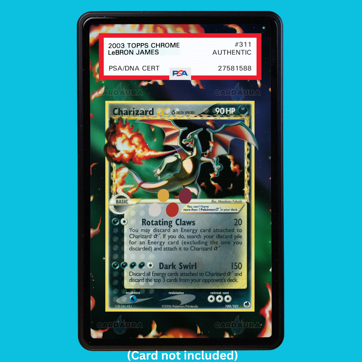 Charizard Gold Star 100 Pokemon Deoxys (Graded) Display Case