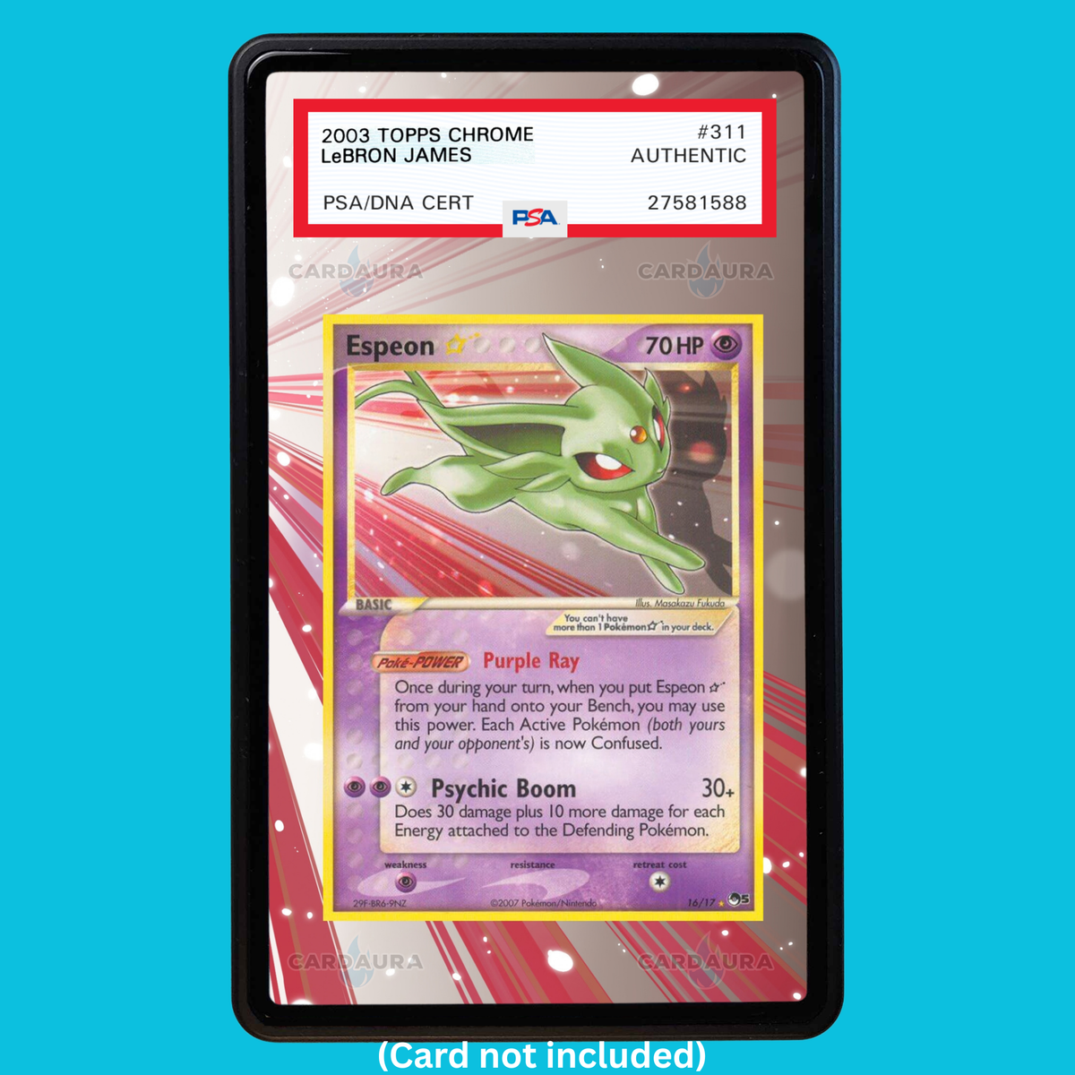 Espeon Gold Star 16 Pokemon Deoxys (Graded) Display Case