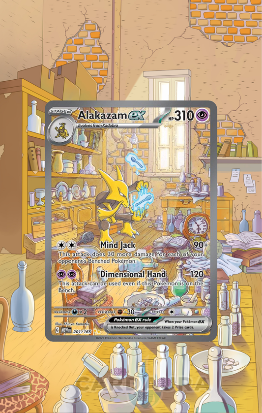 Alakazam EX 201/165 | 151 AuraSlab (Graded)