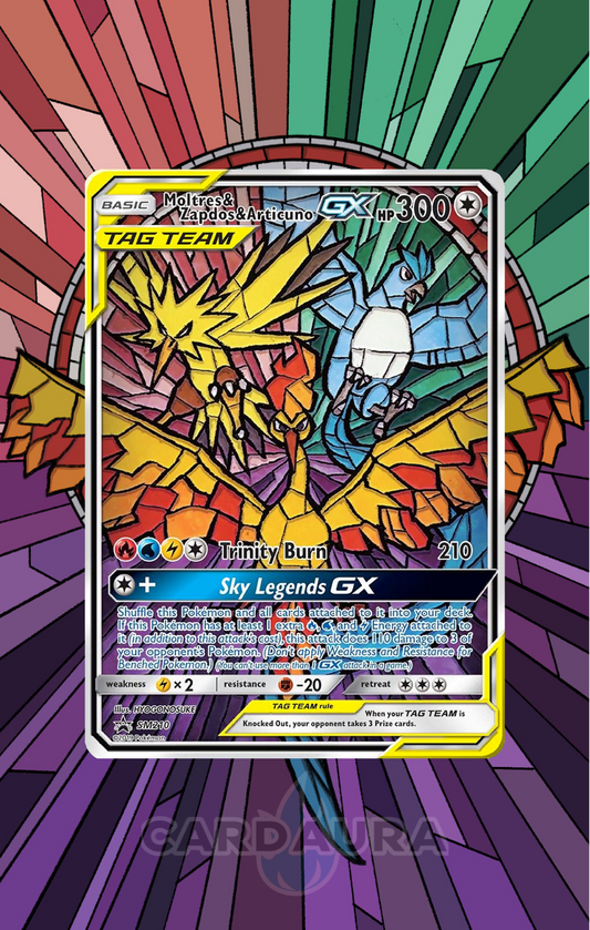 Moltres & Zapdos & Articuno Tag Team SM210 | Hidden Fates CardAura Case