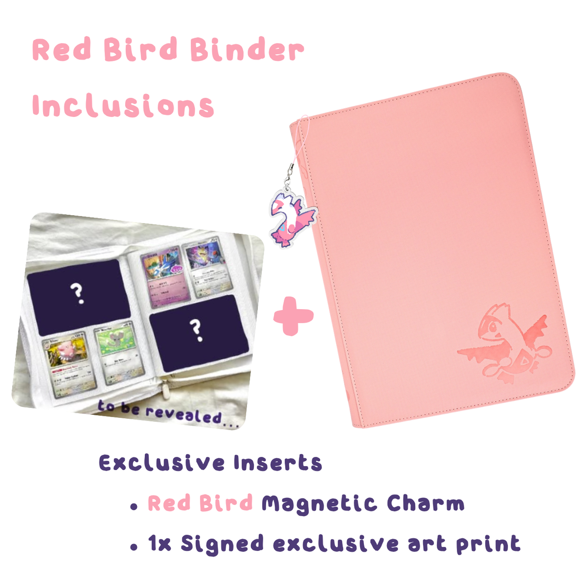 Red Bird Binder (From LoveBird V2 Pair) - CardAura X Loofa ❤️