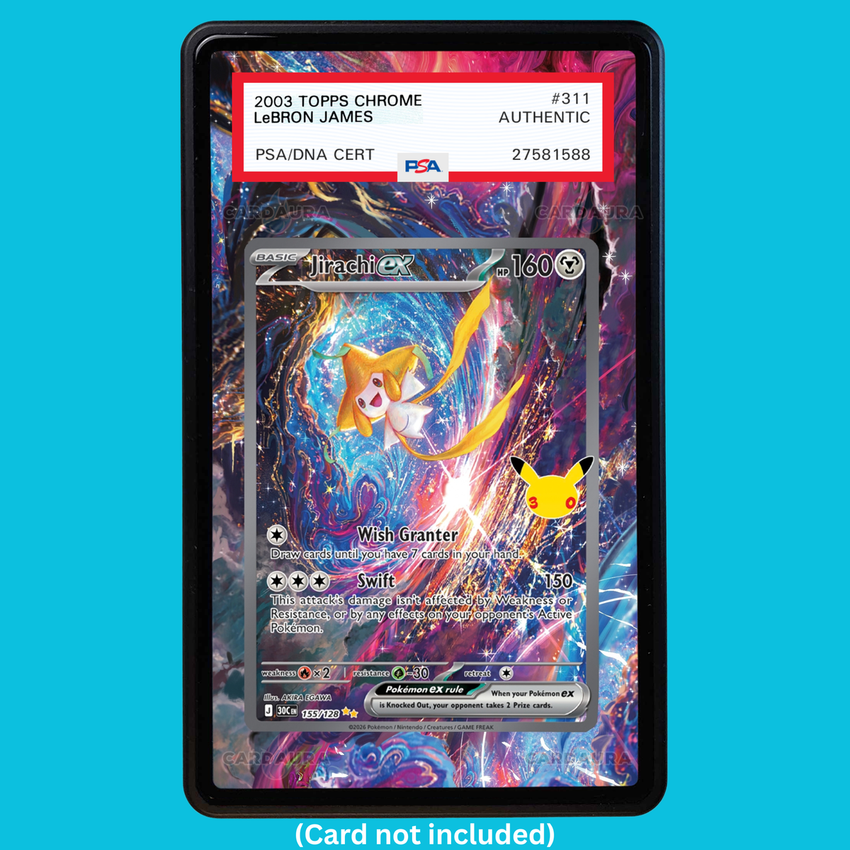 Jirachi ex 155/128 30th Anniversary (Graded) Display Case
