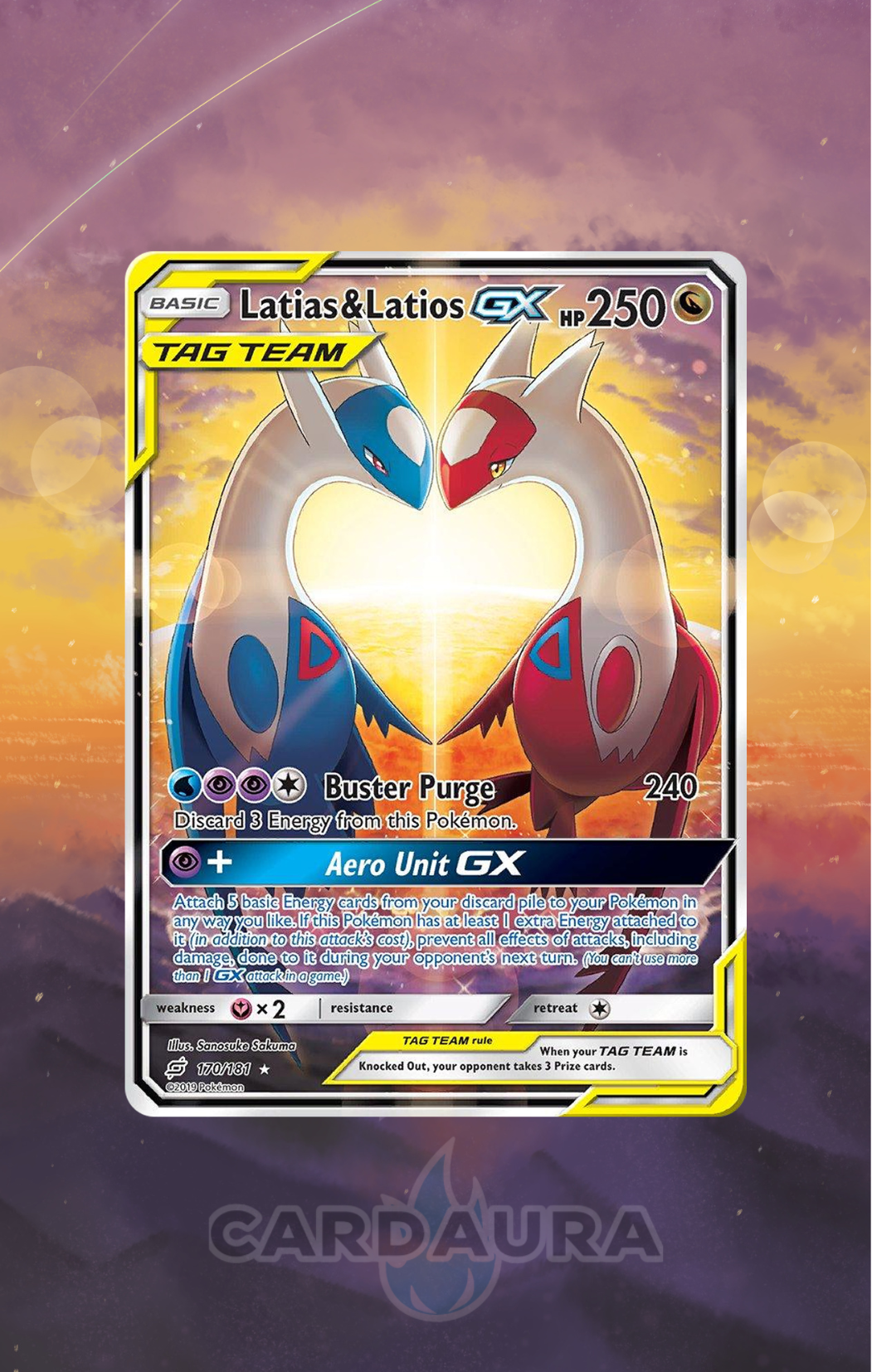 Latias and Latios GX 170/181 | Team Up CardAura Case