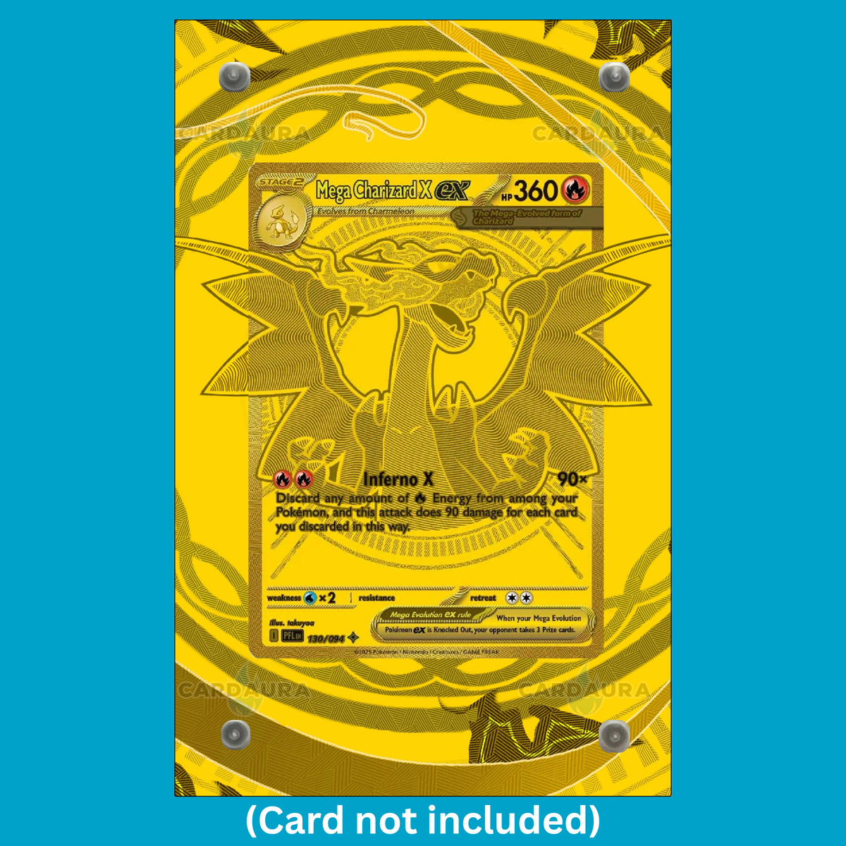 Mega Charizard X EX 130/094 (Ungraded) Display Case (Pre-Order)