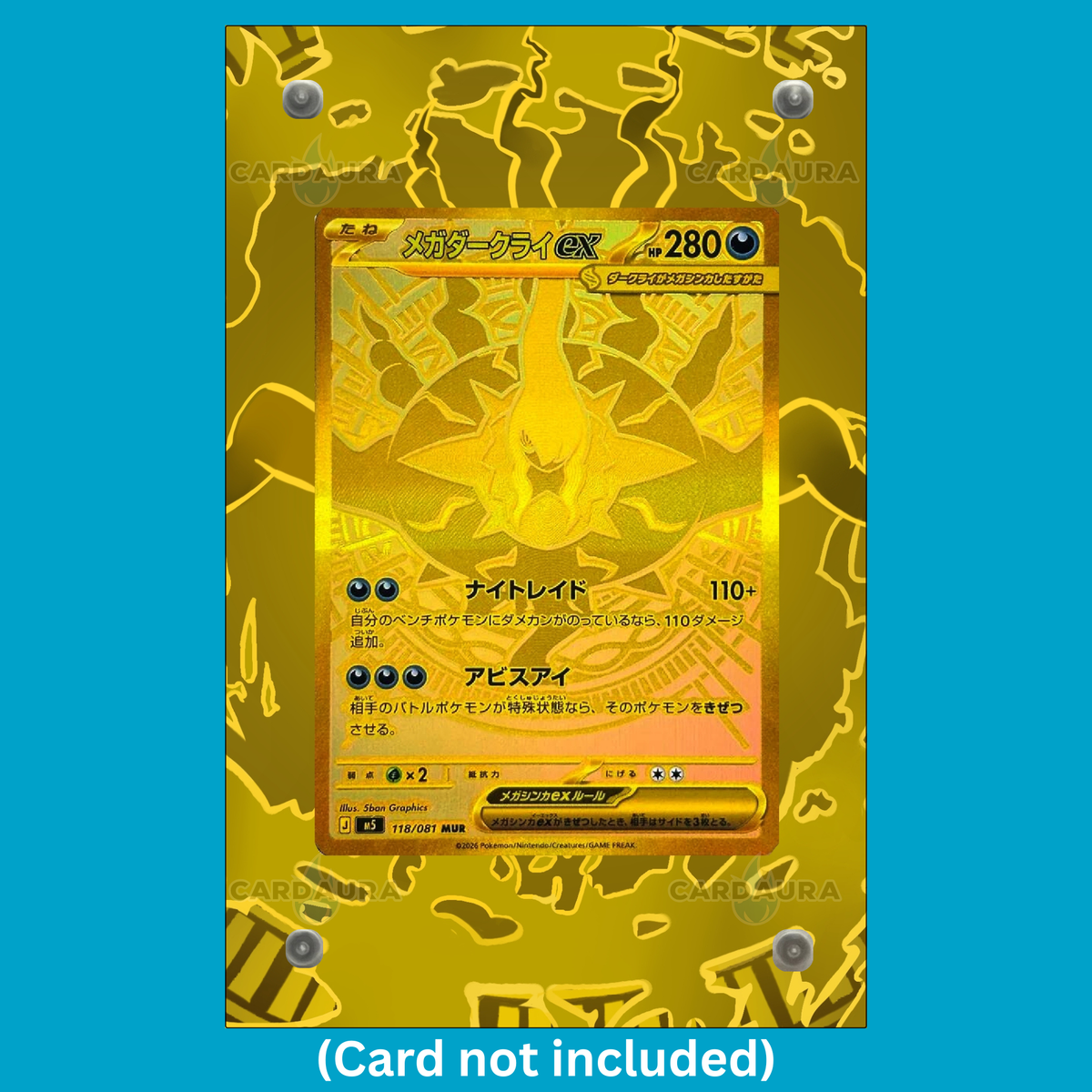 Mega Darkrai EX Gold Pitch Black (Ungraded) Display Case