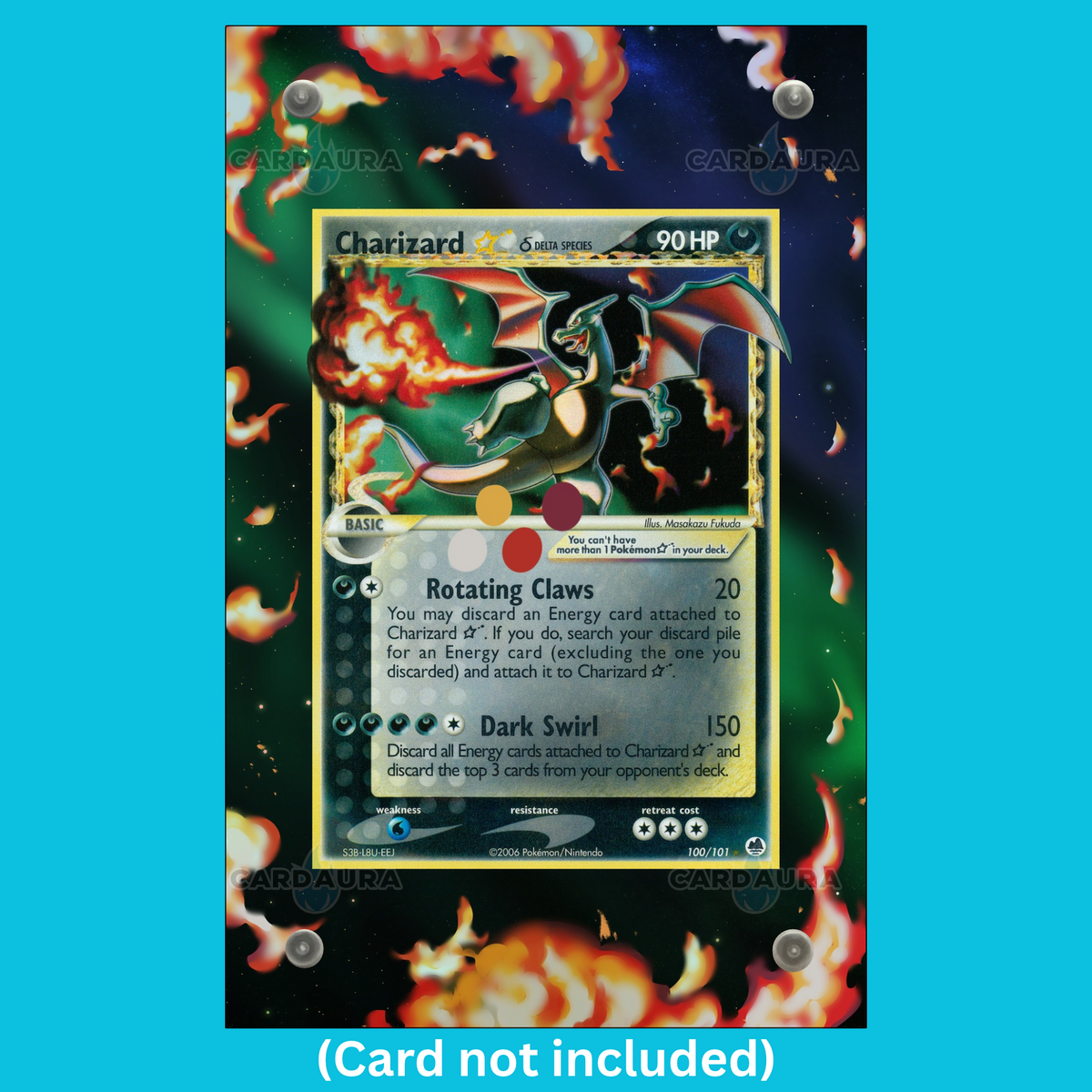 Charizard Gold Star 100 Pokemon Deoxys (Ungraded) Display Case