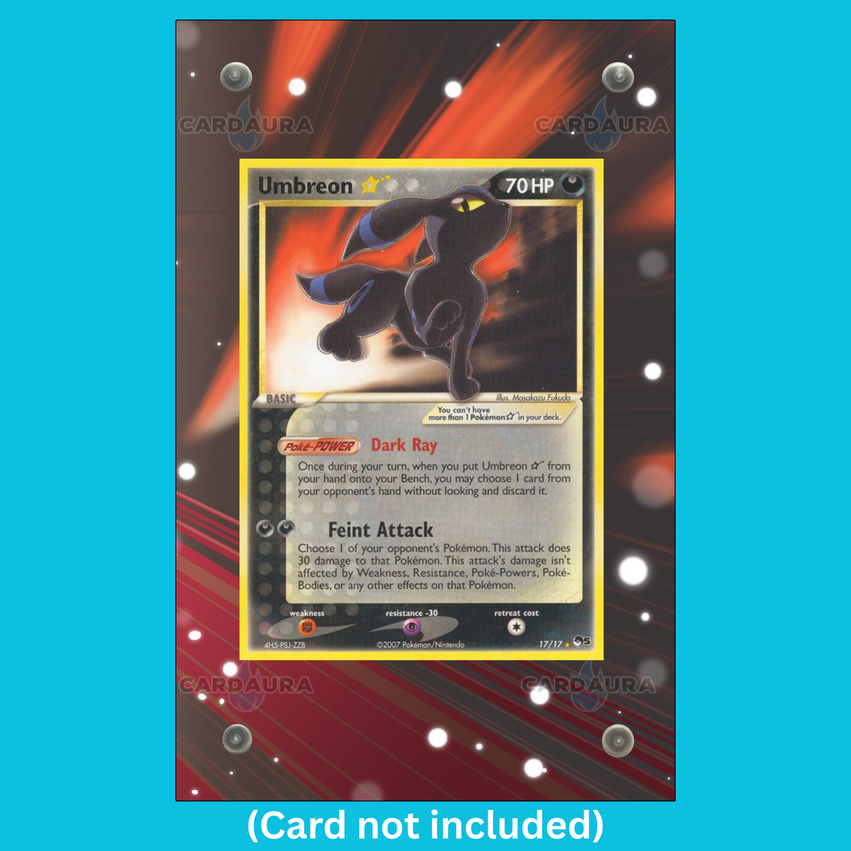 Umbreon Gold Star 17 Pokemon Deoxys (Ungraded) Display Case