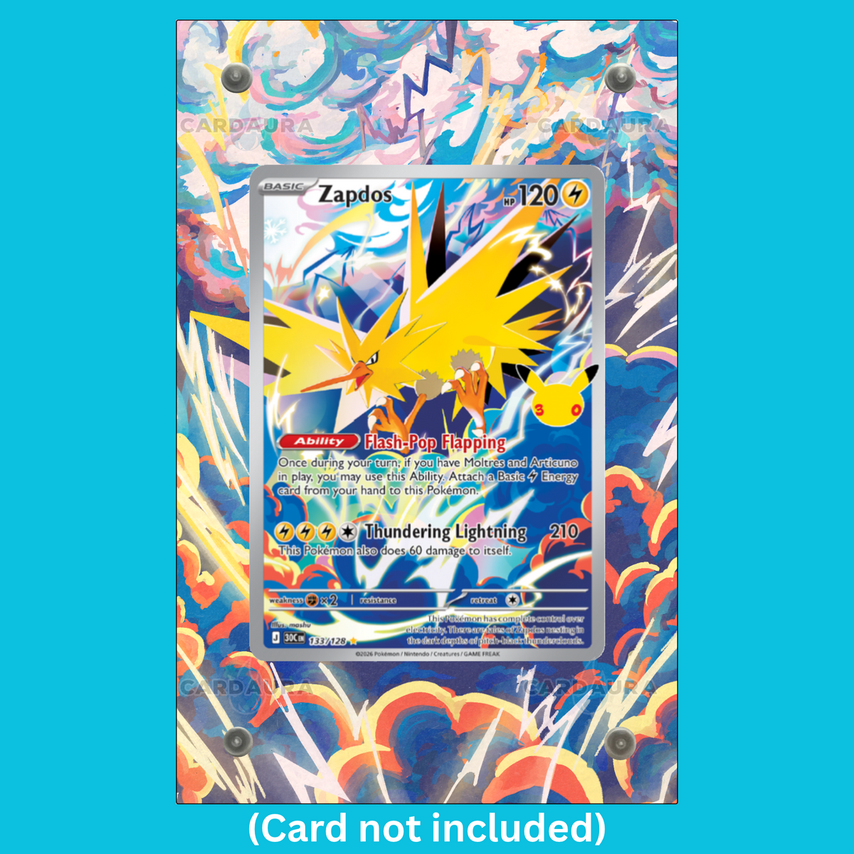 Zapdos 133/128 30th Anniversary (Ungraded) Display Case