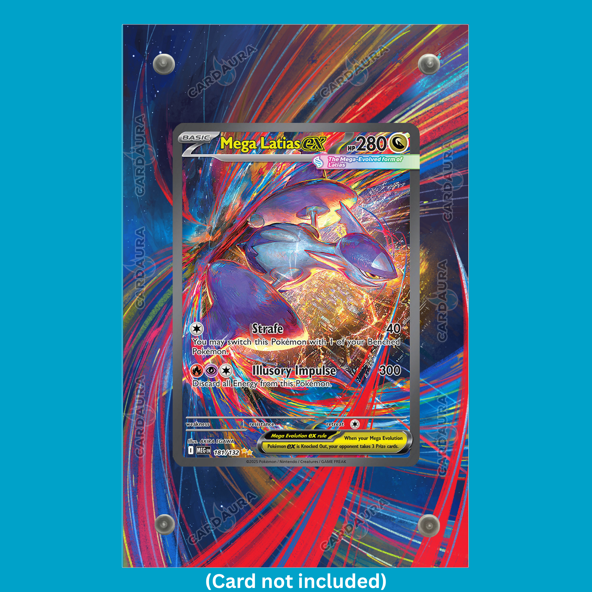 Mega Latias 181/132 From Mega Evolution Pokémon Card Display Case (Ext – CardAura