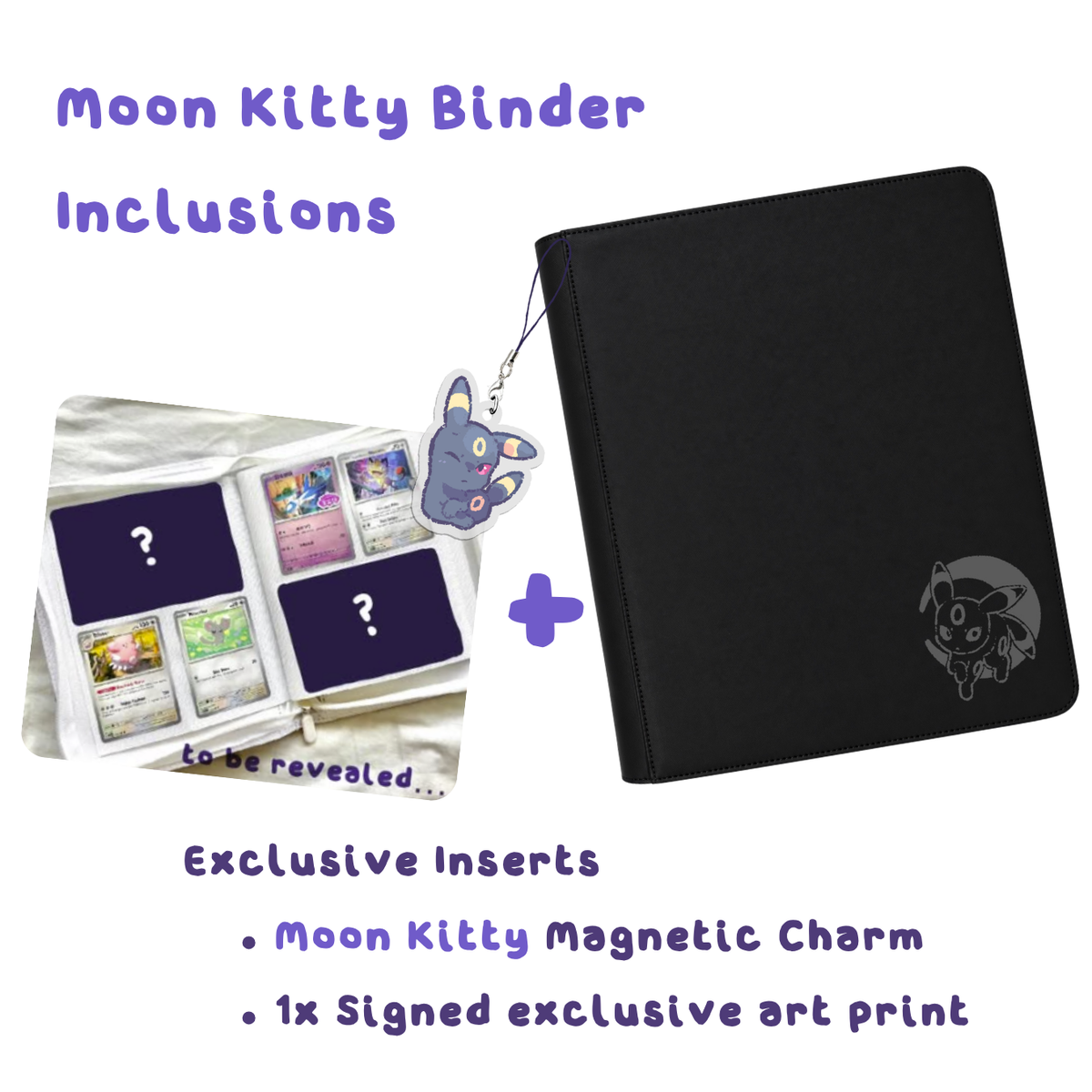 Moon Kitty Binder (From Eclipse Pair) - CardAura X Loofa π