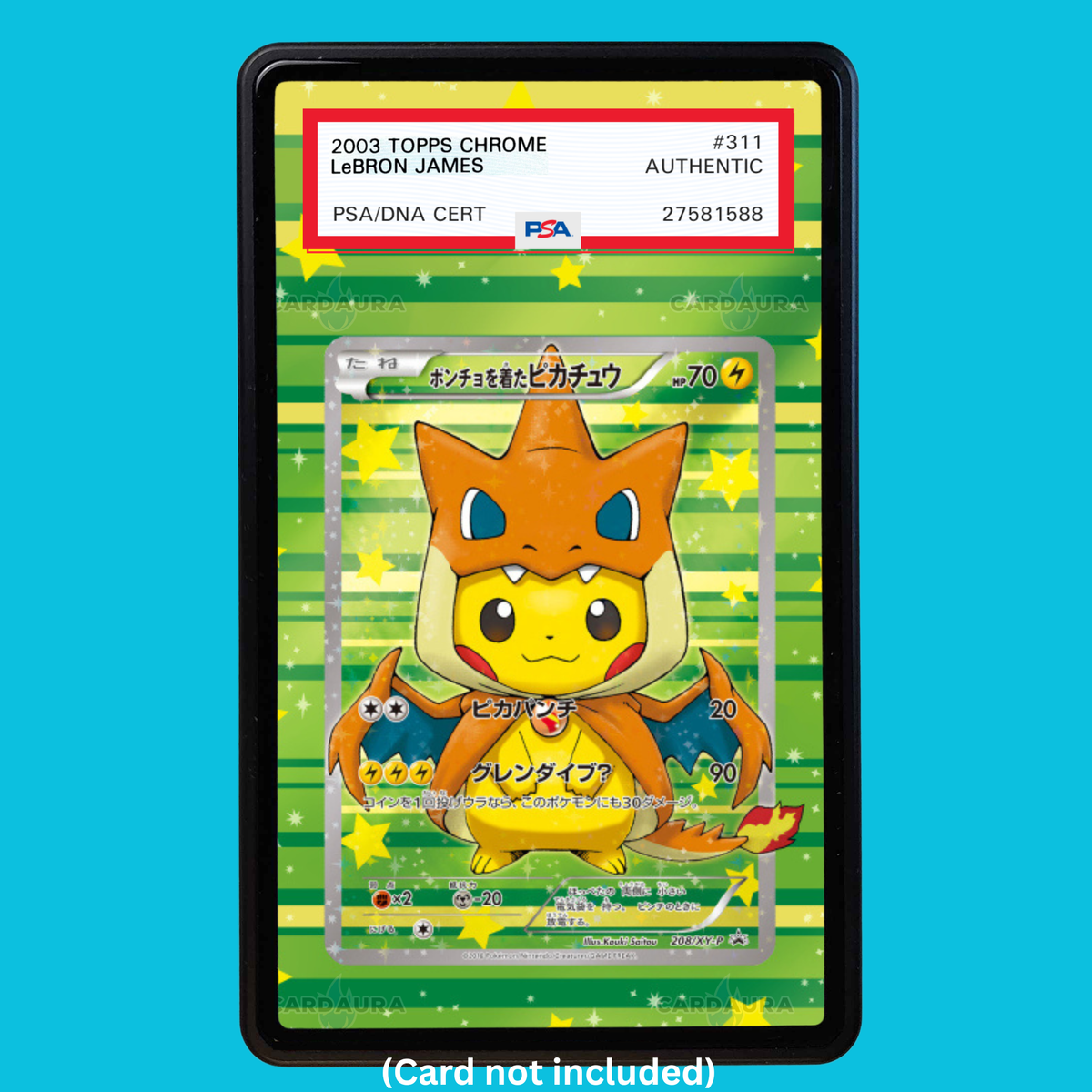 Poncho-Wearing Pikachu Charizard 208/XY-P (Graded) Display Case