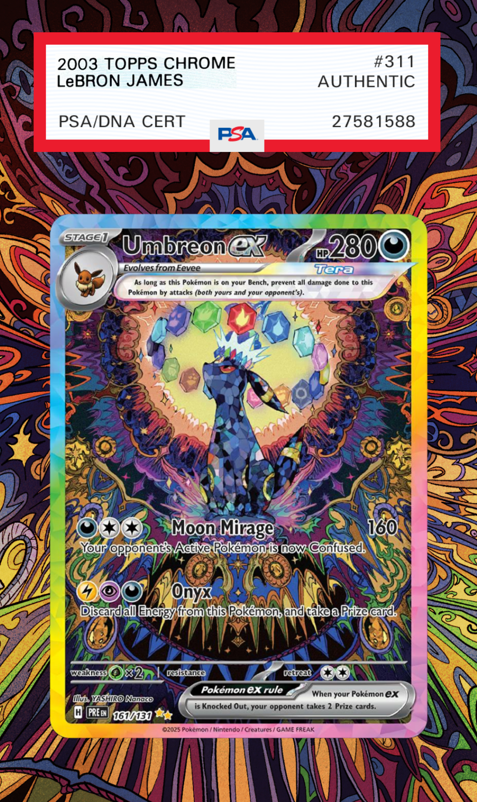 Umbreon ex 161/131 | Prismatic Evolutions AuraSlab (Graded)