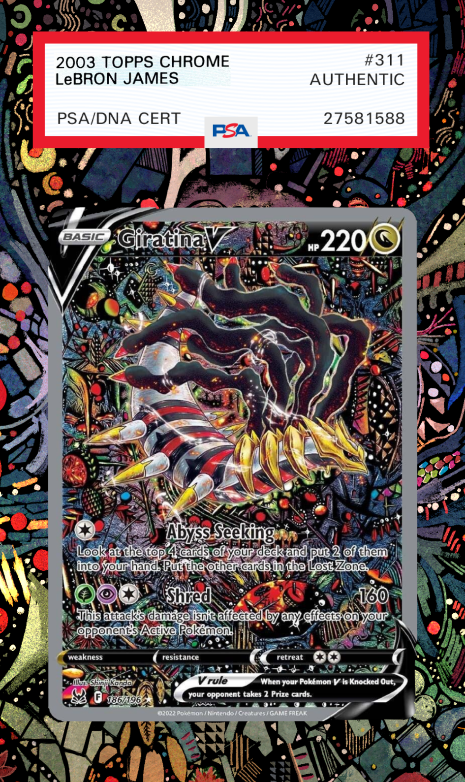 Giratina V 196/186 | Lost Origins AuraSlab (Graded)