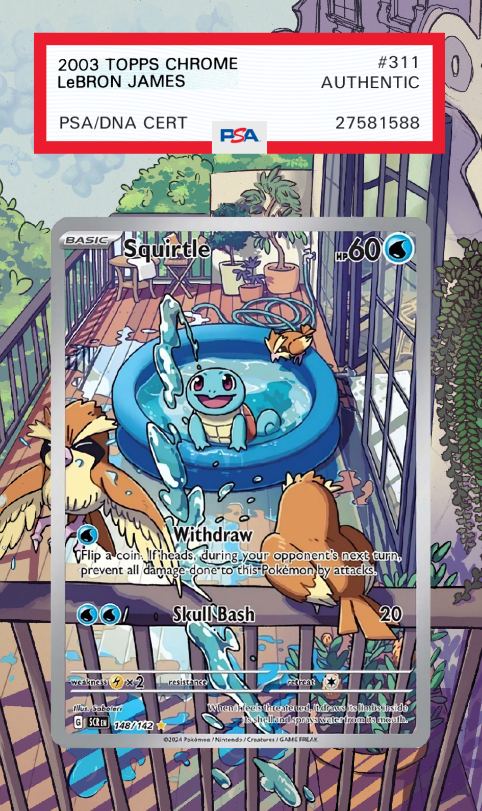 Squirtle 148/142 | Stellar Crown AuraSlab (Graded)