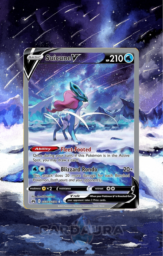 Suicune V GG38 | Crown Zenith CardAura Case