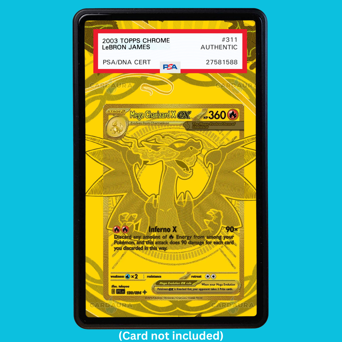 Mega Charizard X EX 130/094 (Graded) Display Case (Pre-Order)