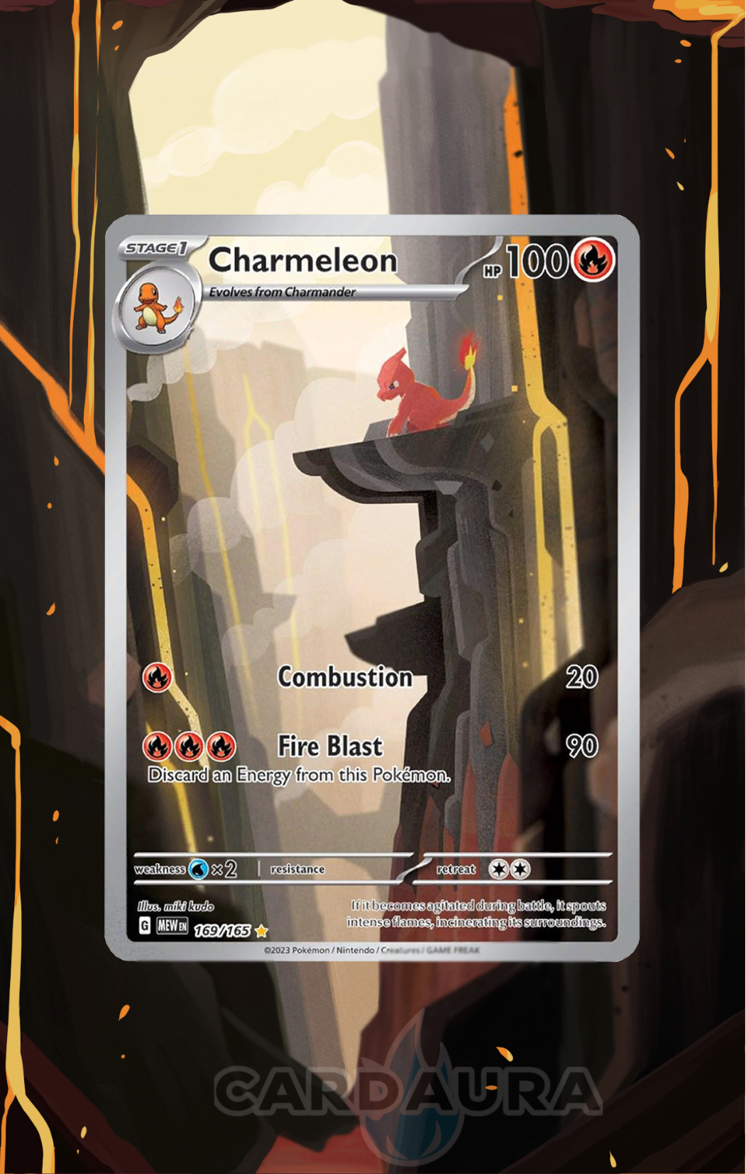 Charmeleon 169/165  |  151 AuraSlab - Extended Art + Case (Graded)