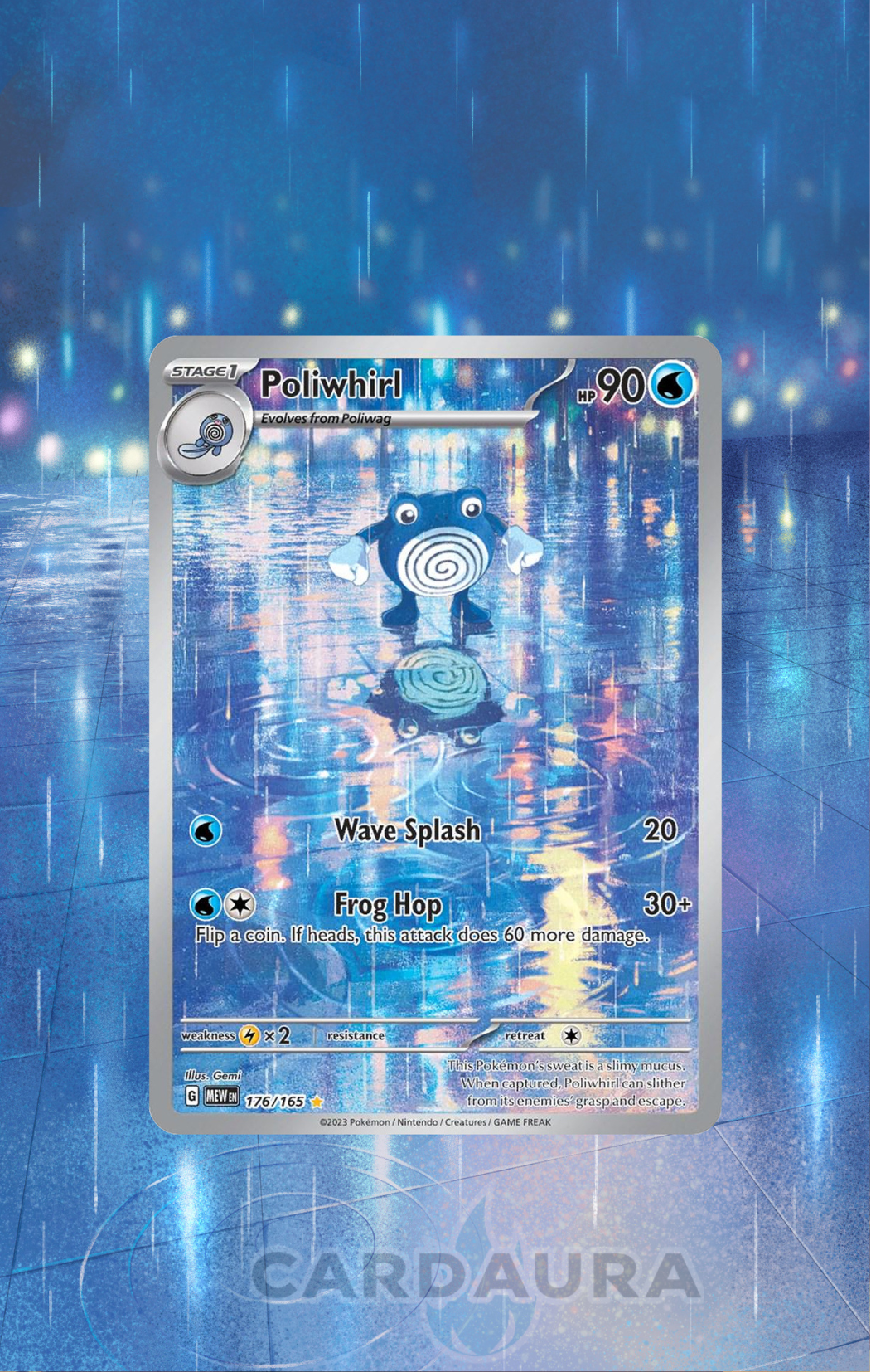 Poliwhirl 176/165 | 151 AuraSlab - Extended Art + Case (Graded)