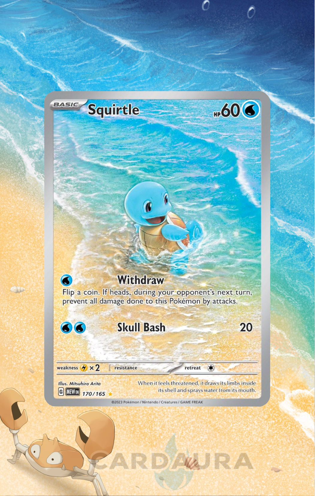Squirtle 170/165 | 151 AuraSlab (Graded)