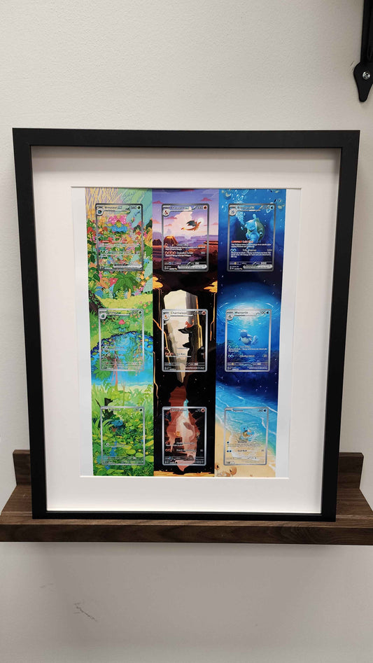 151 Charizard, Venusaur, Blastoise Evolution Line Picture Frame