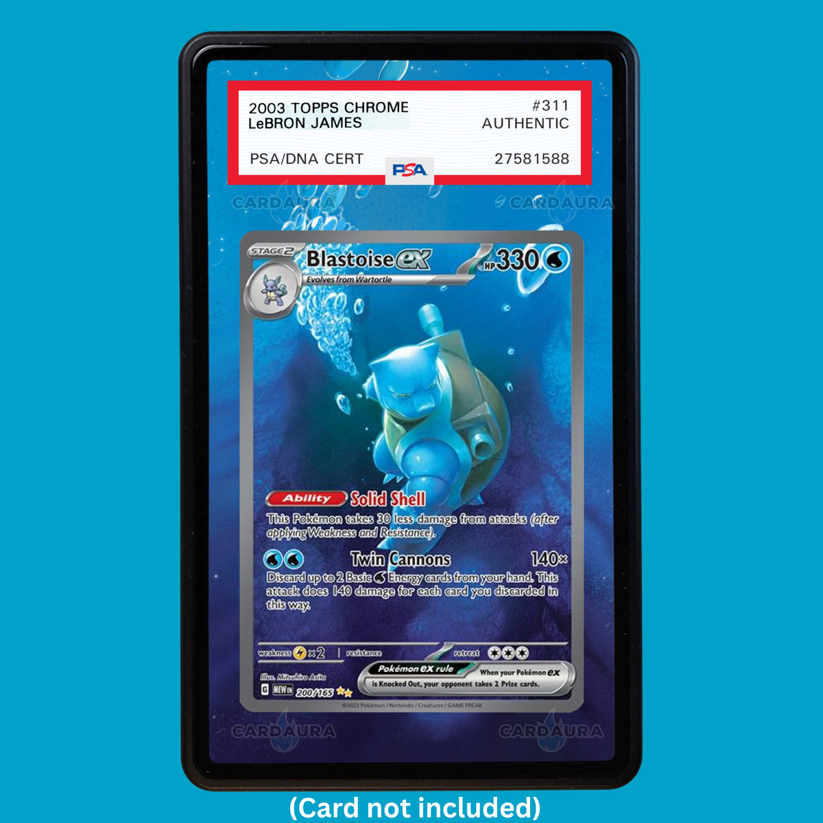 Blastoise 200/165 151 (Graded) Display Case
