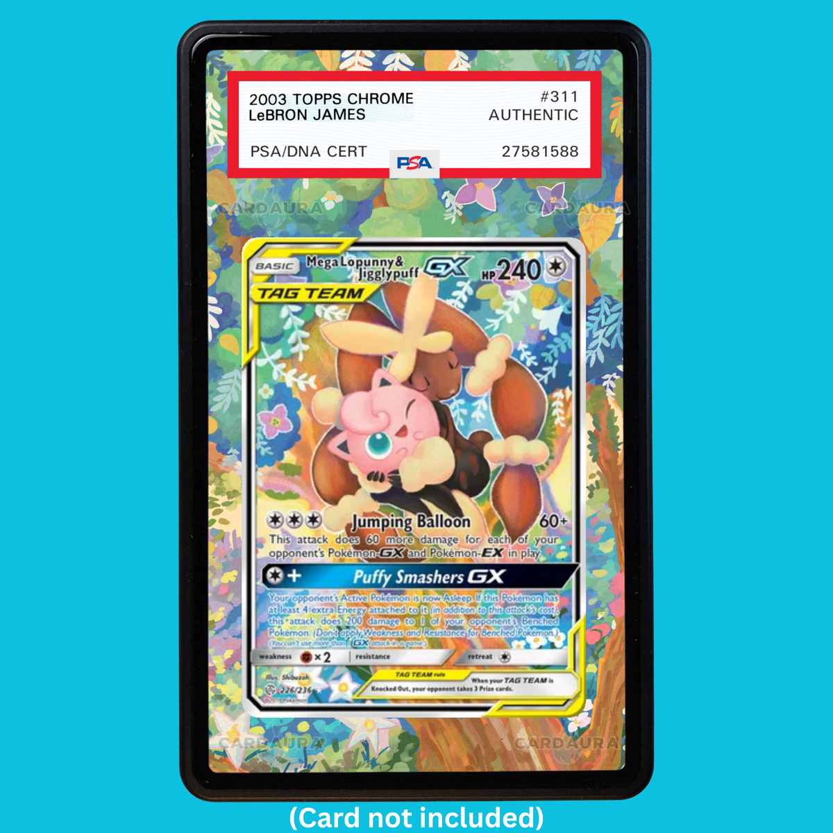 Mega Lopunny&Jigglypuff GX 226/236 Cosmic Eclipse (Graded) Display Case