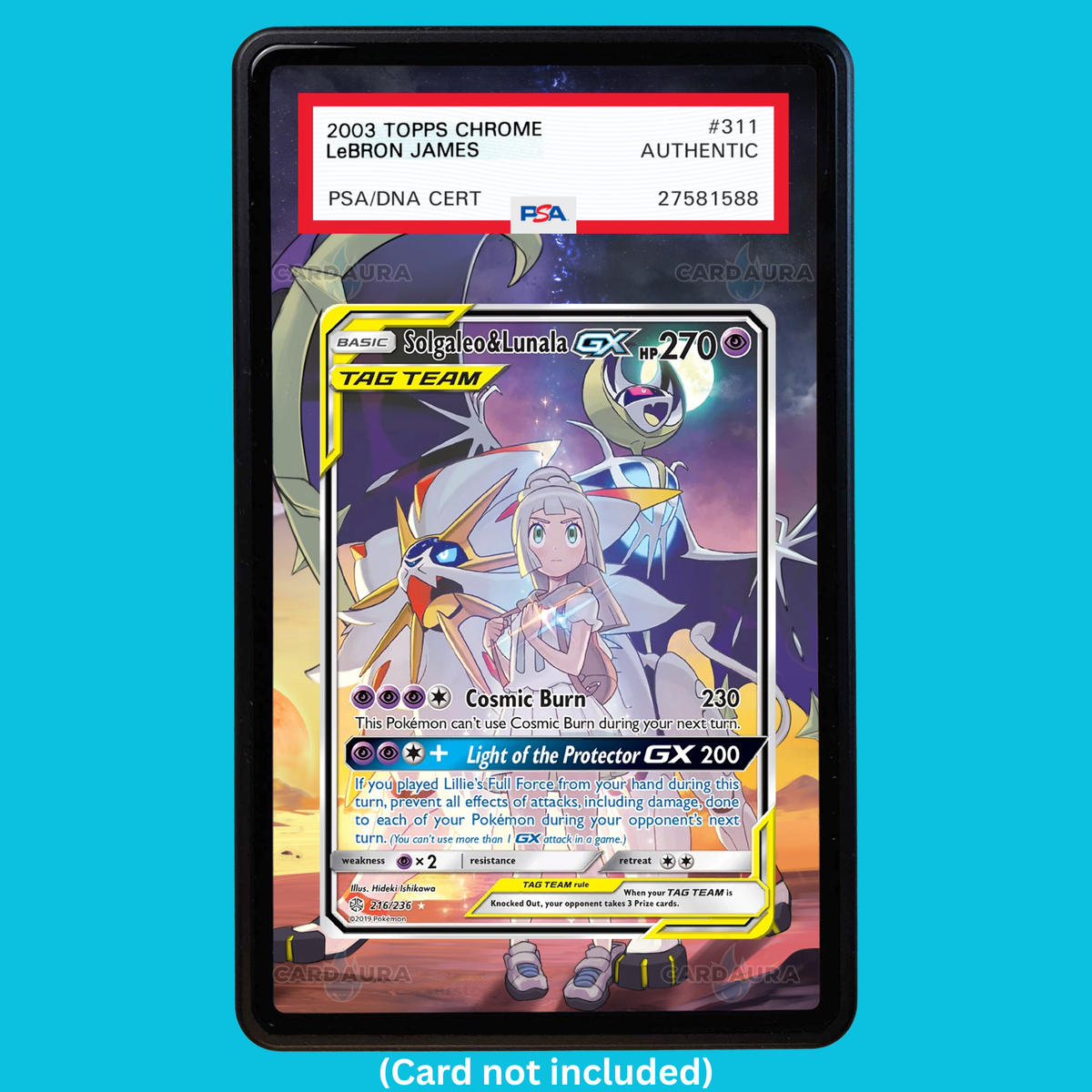 Solgaleo & Lunala GX 216/236 Cosmic Eclipse (Graded) Display Case (Pre-Order)