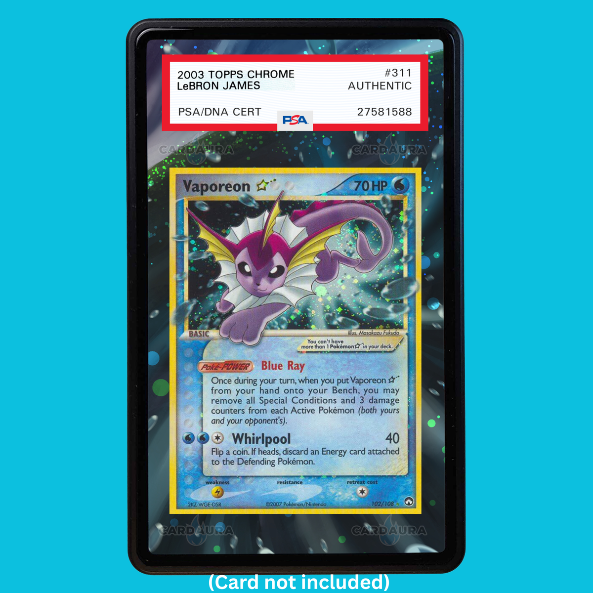 Vaporeon Gold Star 102 Pokemon Deoxys (Graded) Display Case (Pre-Order)