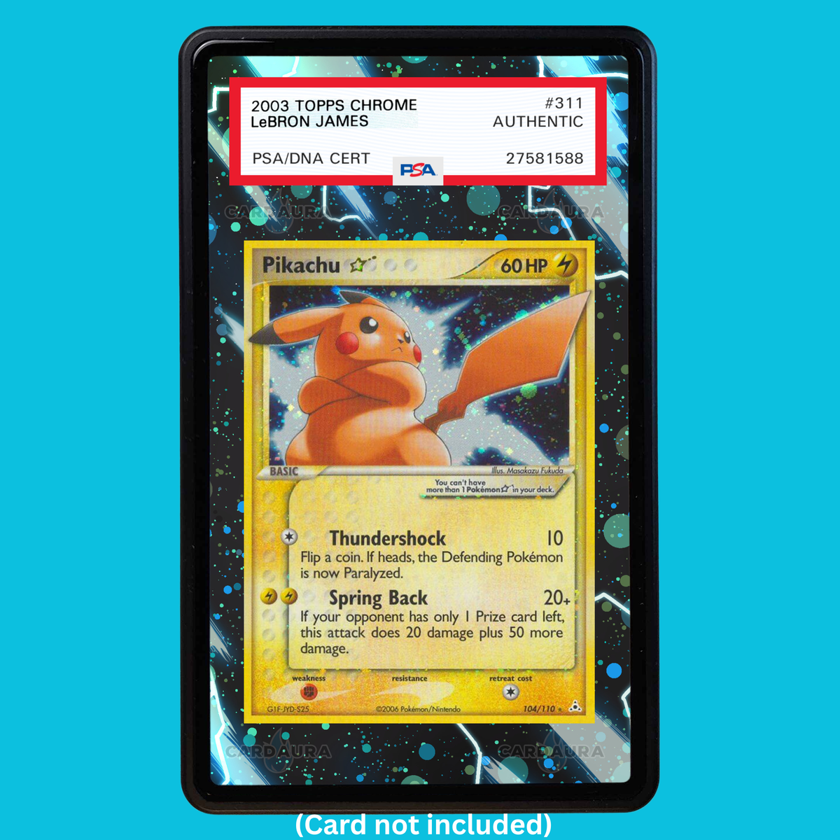 Pikachu Gold Star 104 Pokemon Deoxys (Graded) Display Case (Pre-Order)