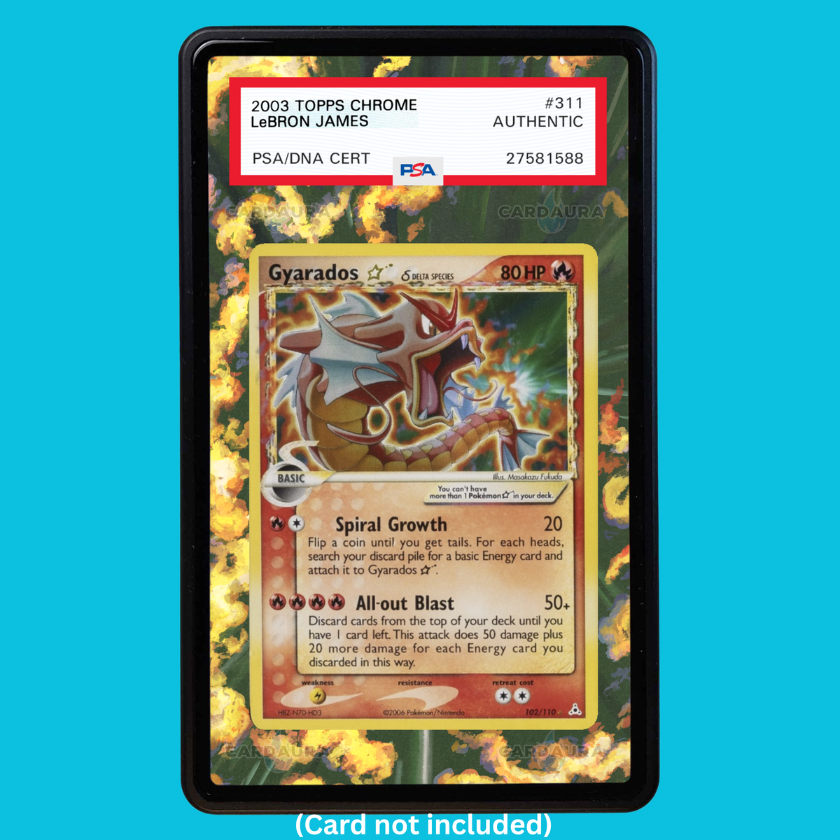 Gyarados Gold Star 102 Pokemon Deoxys (Graded) Display Case