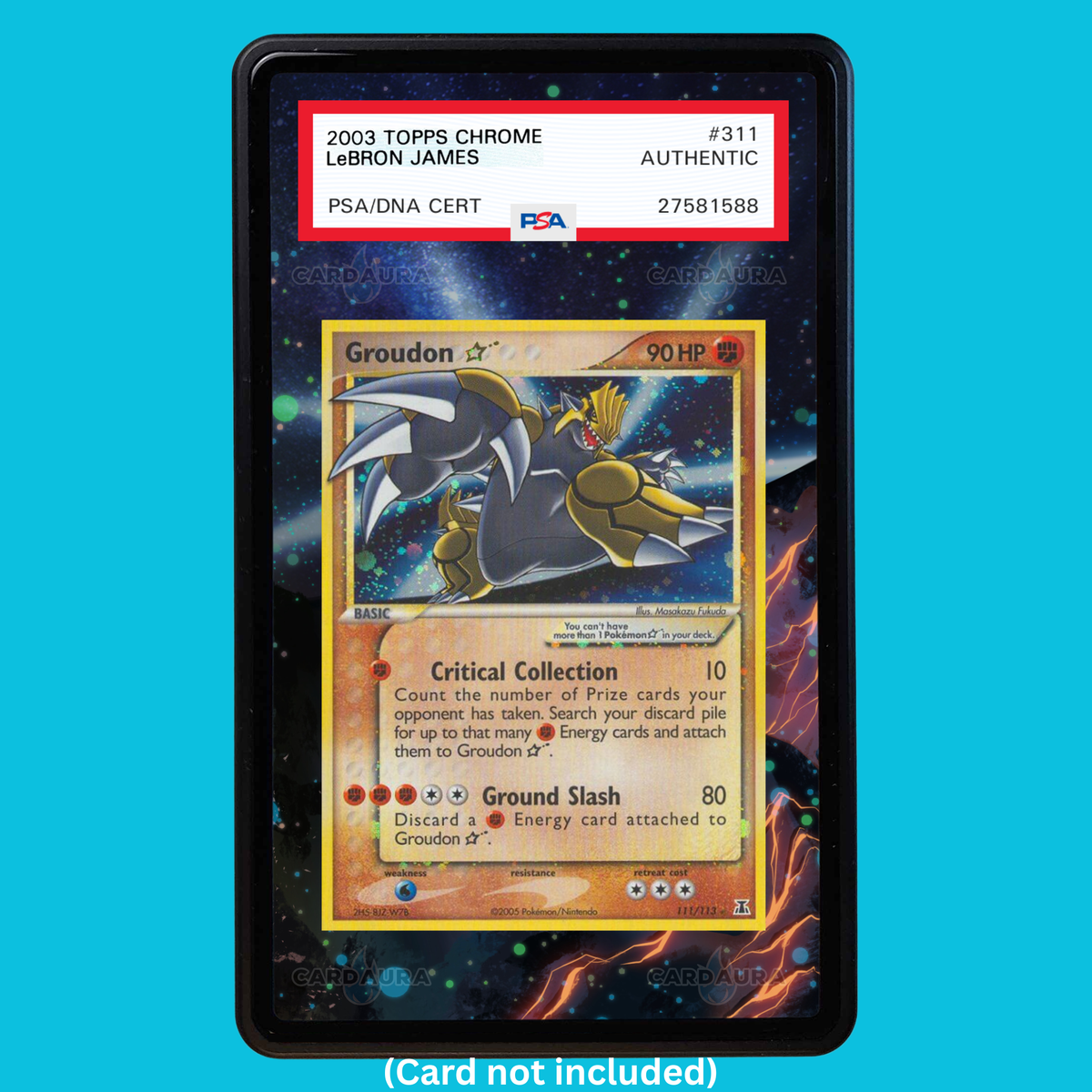 Groudon Gold Star 111 Pokemon Deoxys (Graded) Display Case
