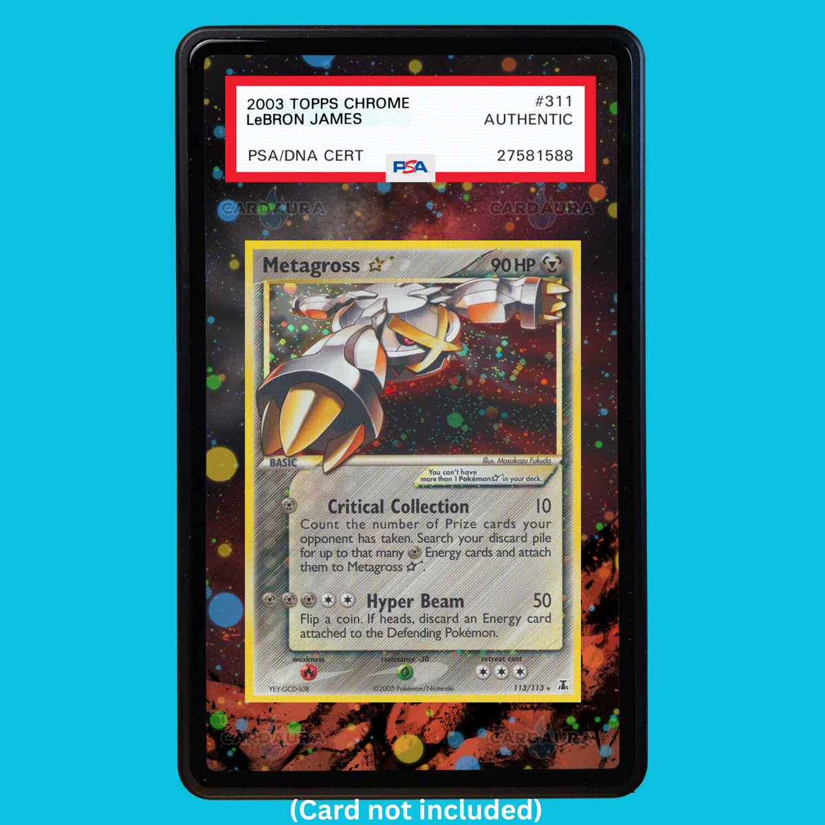 Metagross Gold Star 113 Pokemon Deoxys (Graded) Display Case