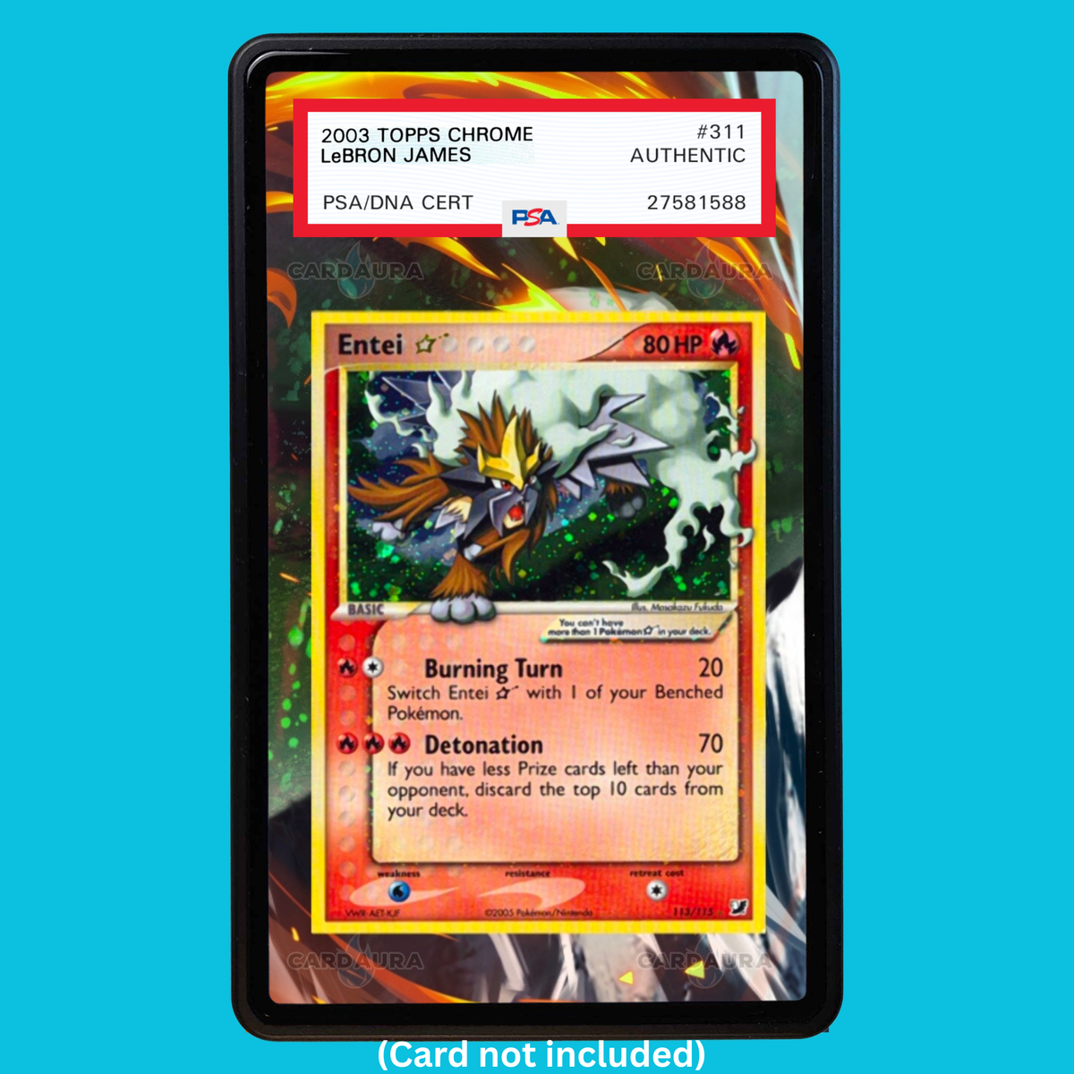 Entei Gold Star 113 Pokemon Deoxys (Graded) Display Case