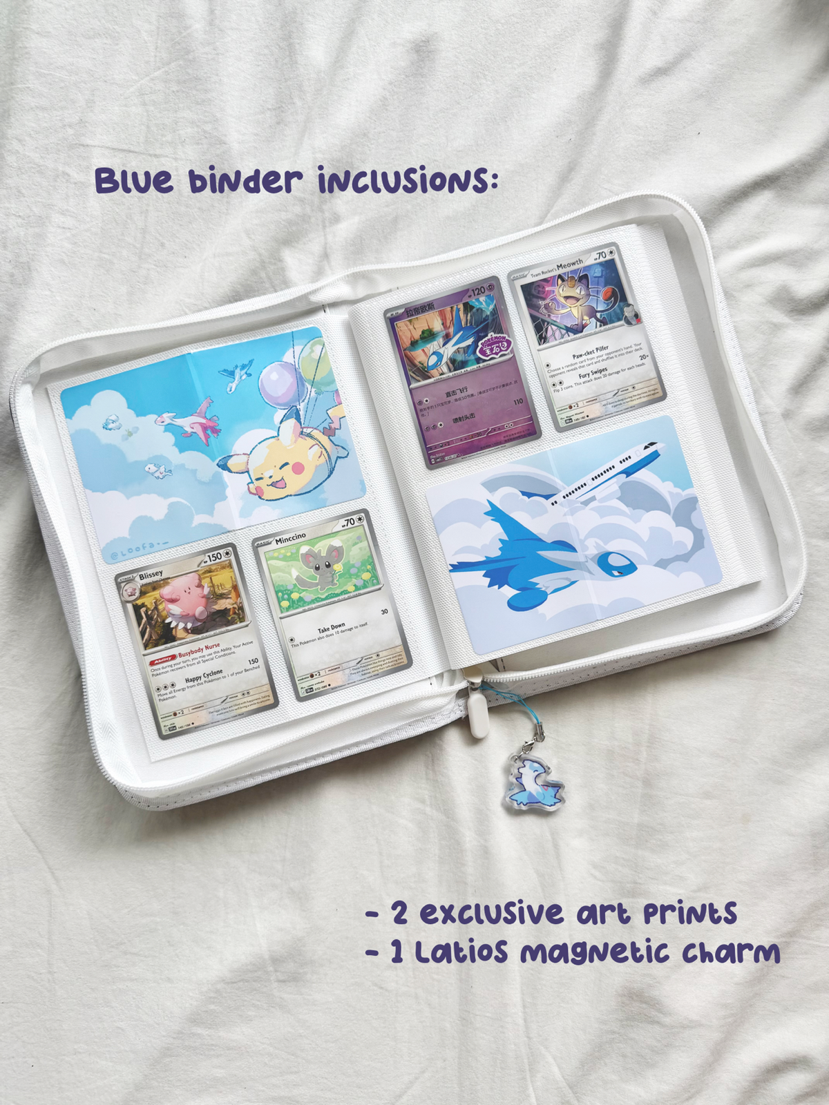 Blue Latios - LoveBirds Binder 4 Pocket CardAura X Loofa 💙