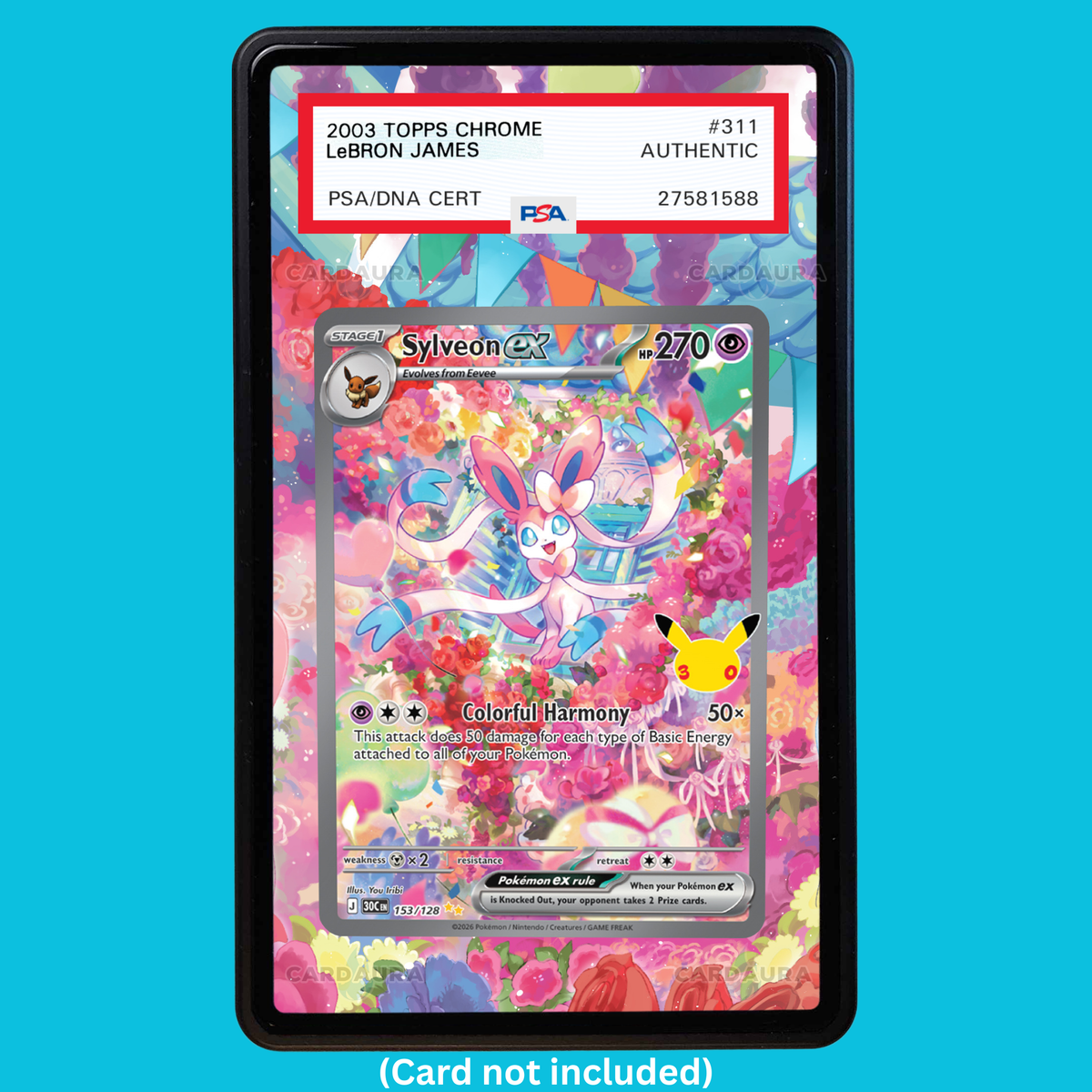 Sylveon ex 153/128 30th Anniversary (Graded) Display Case (Pre-Order)