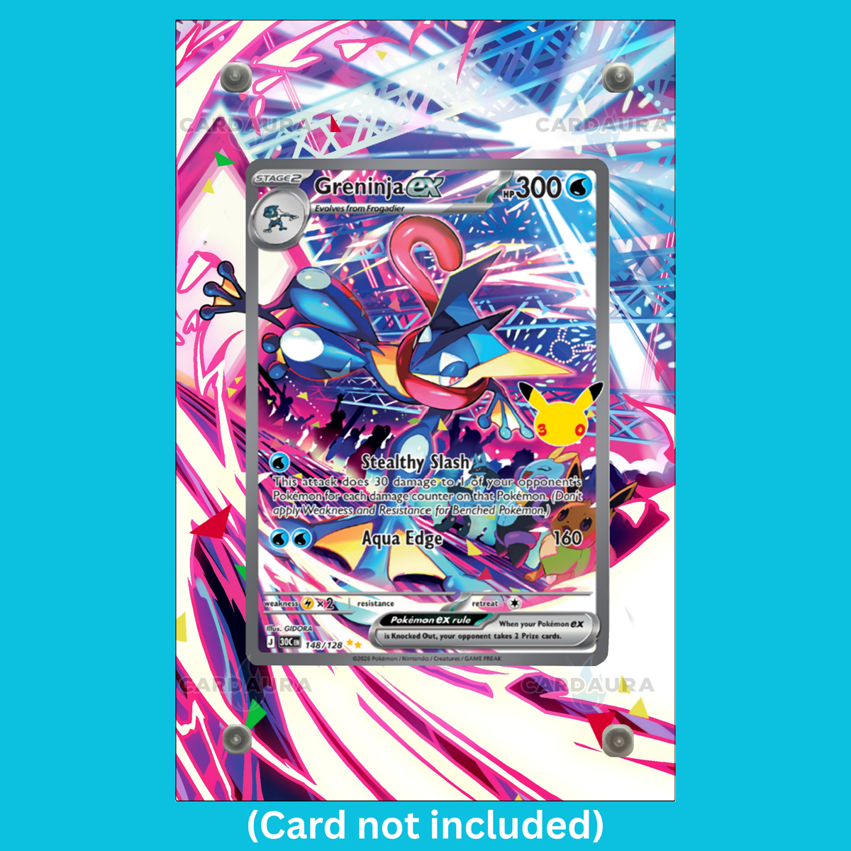 Greninja ex 148/128 30th Anniversary (Ungraded) Display Case (Pre-Order)