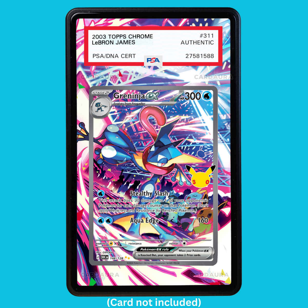 Greninja ex 148/128 30th Anniversary (Graded) Display Case (Pre-Order)