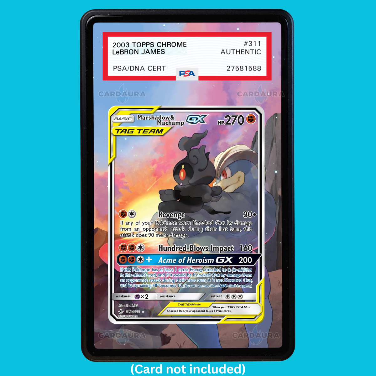 Marshadow & Machamp GX 199/214 Unbroken Bonds (Graded) Display Case (Pre-Order)