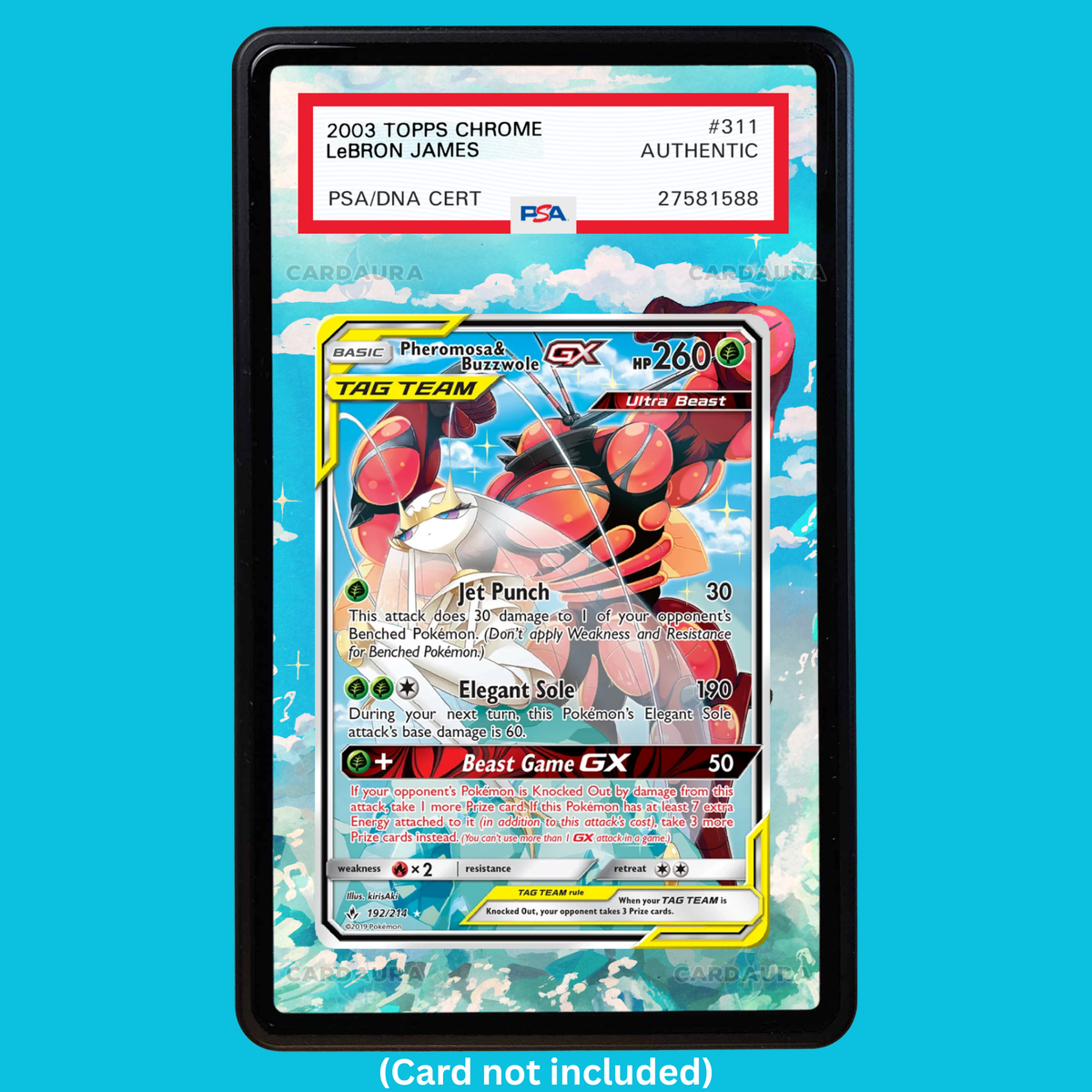 Pheromosa & Buzzwole GX 192/214 Unbroken Bonds (Graded) Display Case