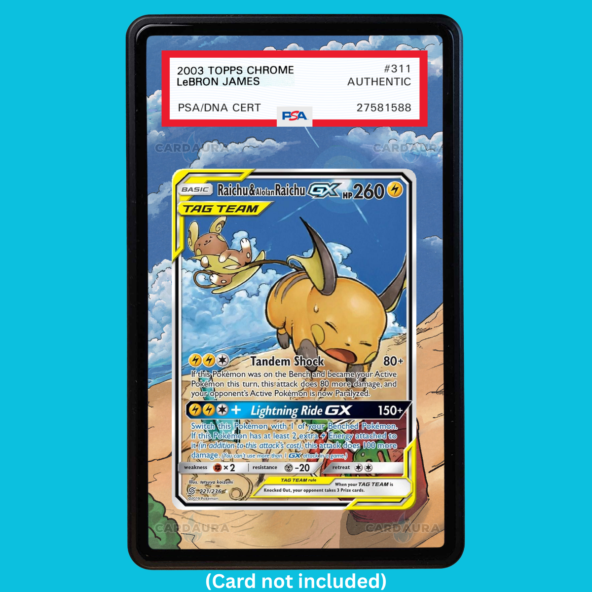 Raichu&Raichu GX 221/236 Unified Minds (Graded) Display Case (Pre-Order)