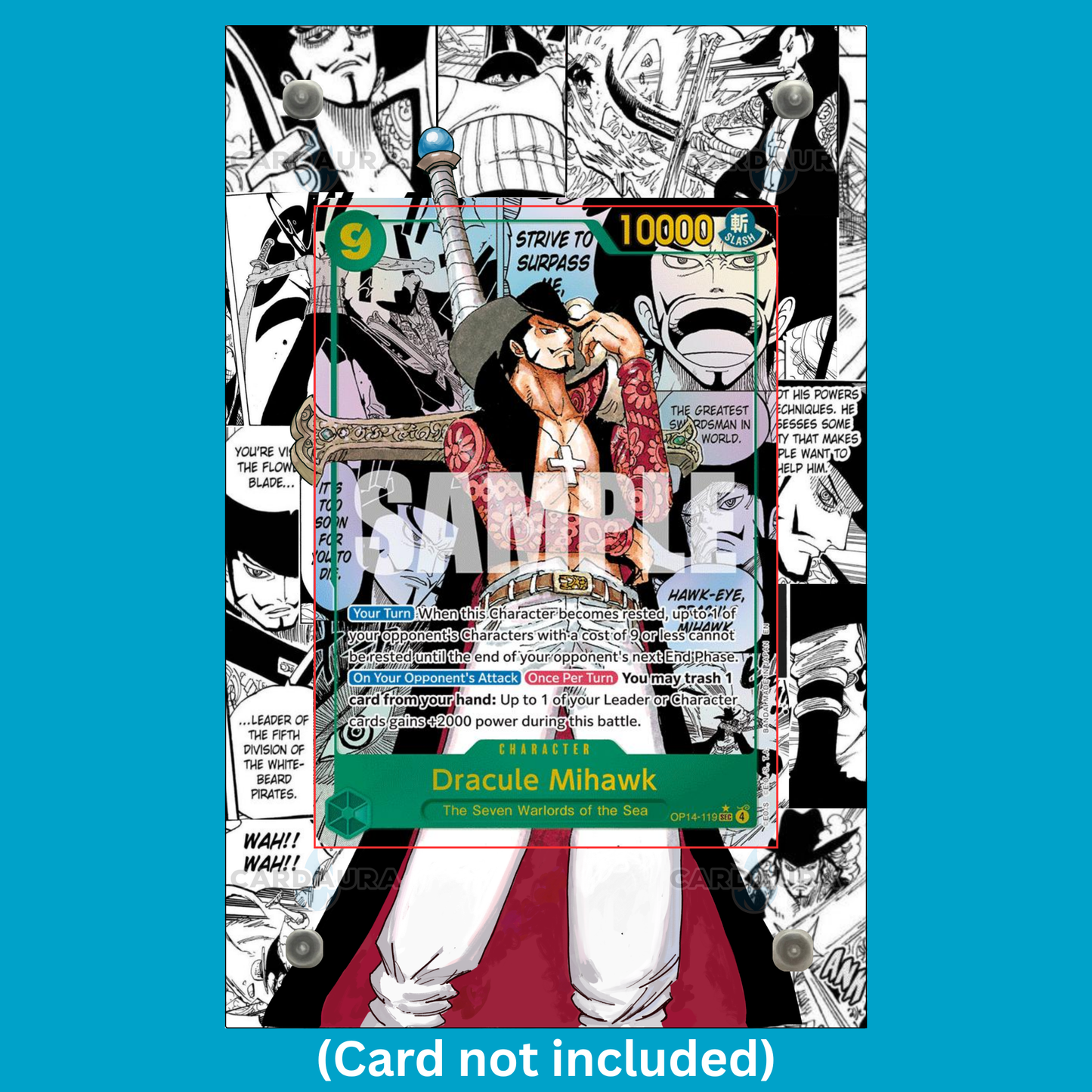 Dracule Mihawk Manga OP14-119 Ungraded Display Case