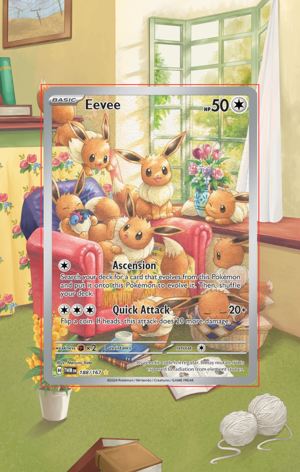 Eevee 188/167  |  Twilight Masquerade AuraSlab (Graded) Extended Art + Case