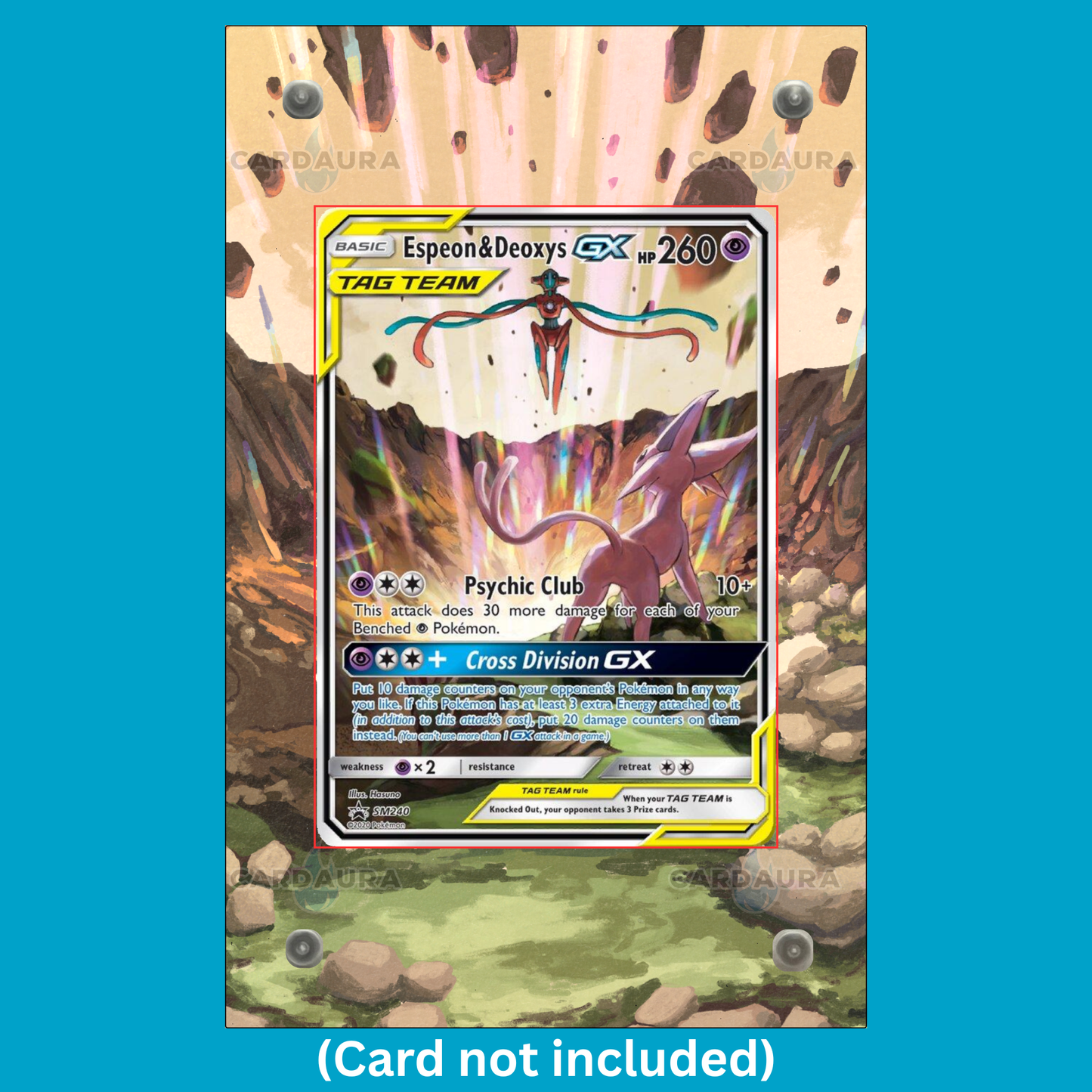 Espeon & Deoxys GX SM240 Ungraded Display Case
