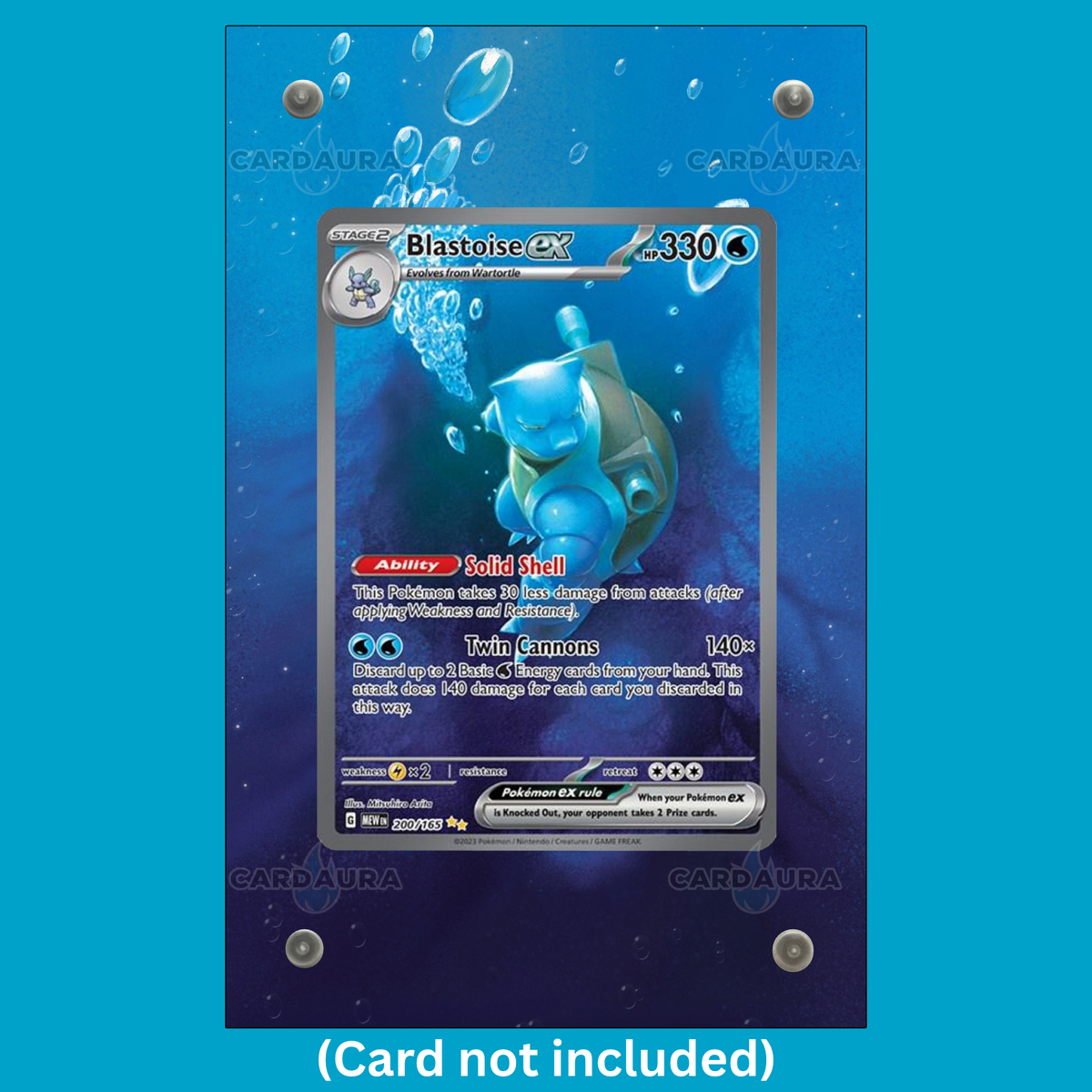 Blastoise 200/165 151 (Ungraded) Display Case