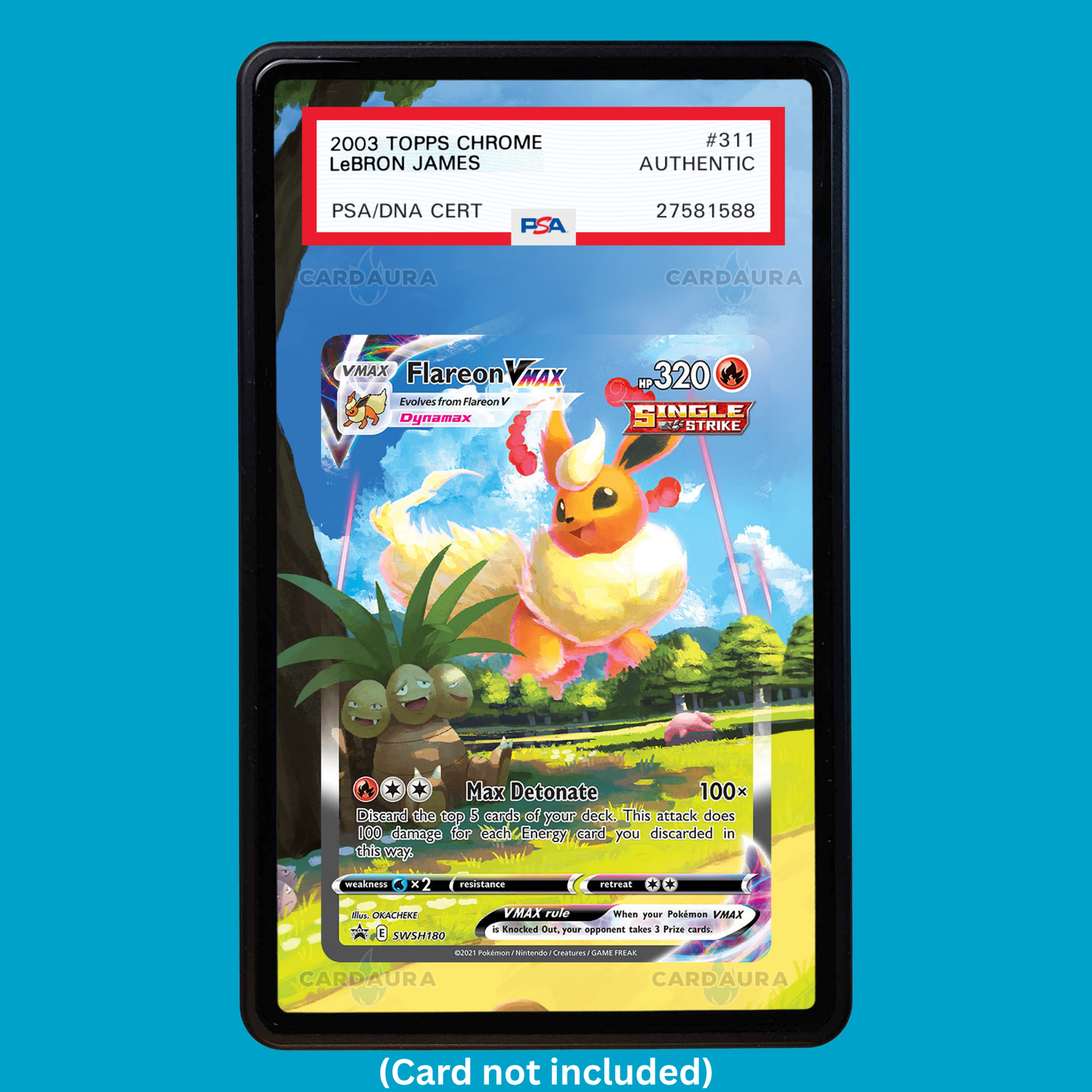 Flareon VMAX SWSH180 Graded Display Case
