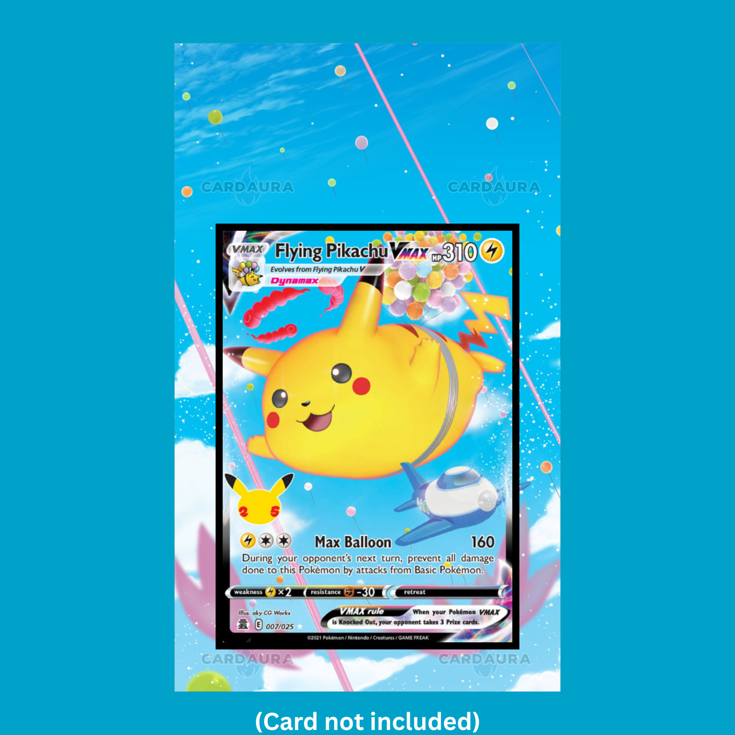 Flying Pikachu Vmax 007/025 (Graded) Display Case