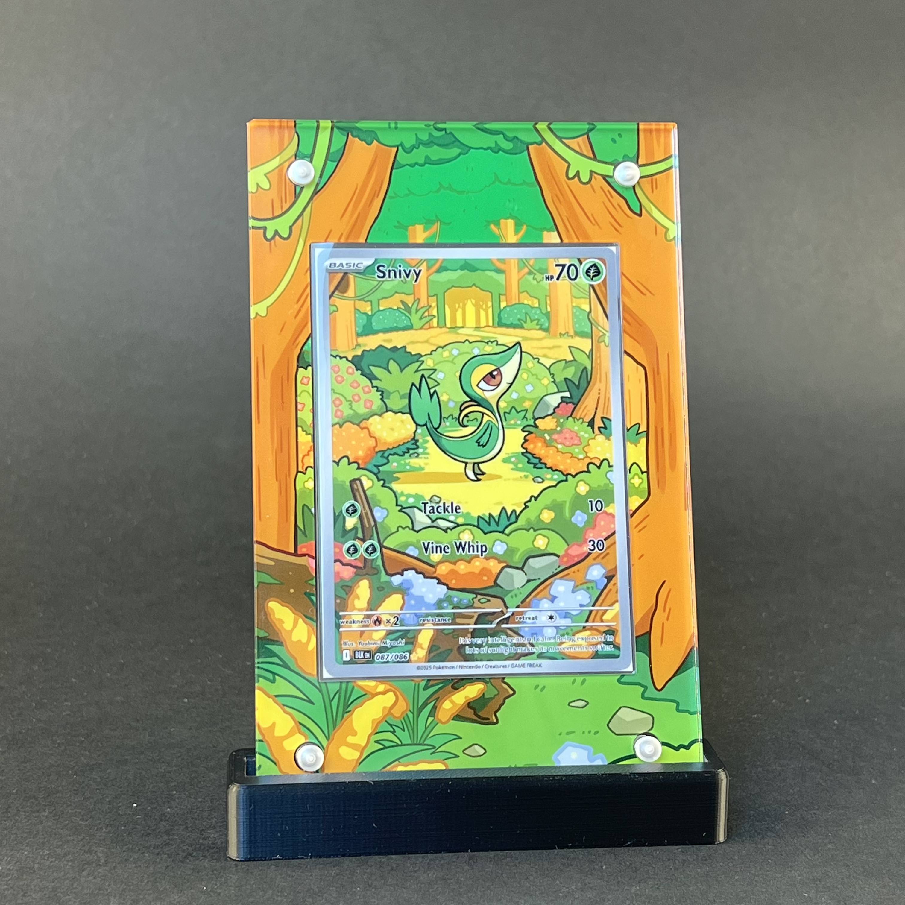 Snivy 087/086 | Black Bolt CardAura - Extended Art + Display Case (Raw)